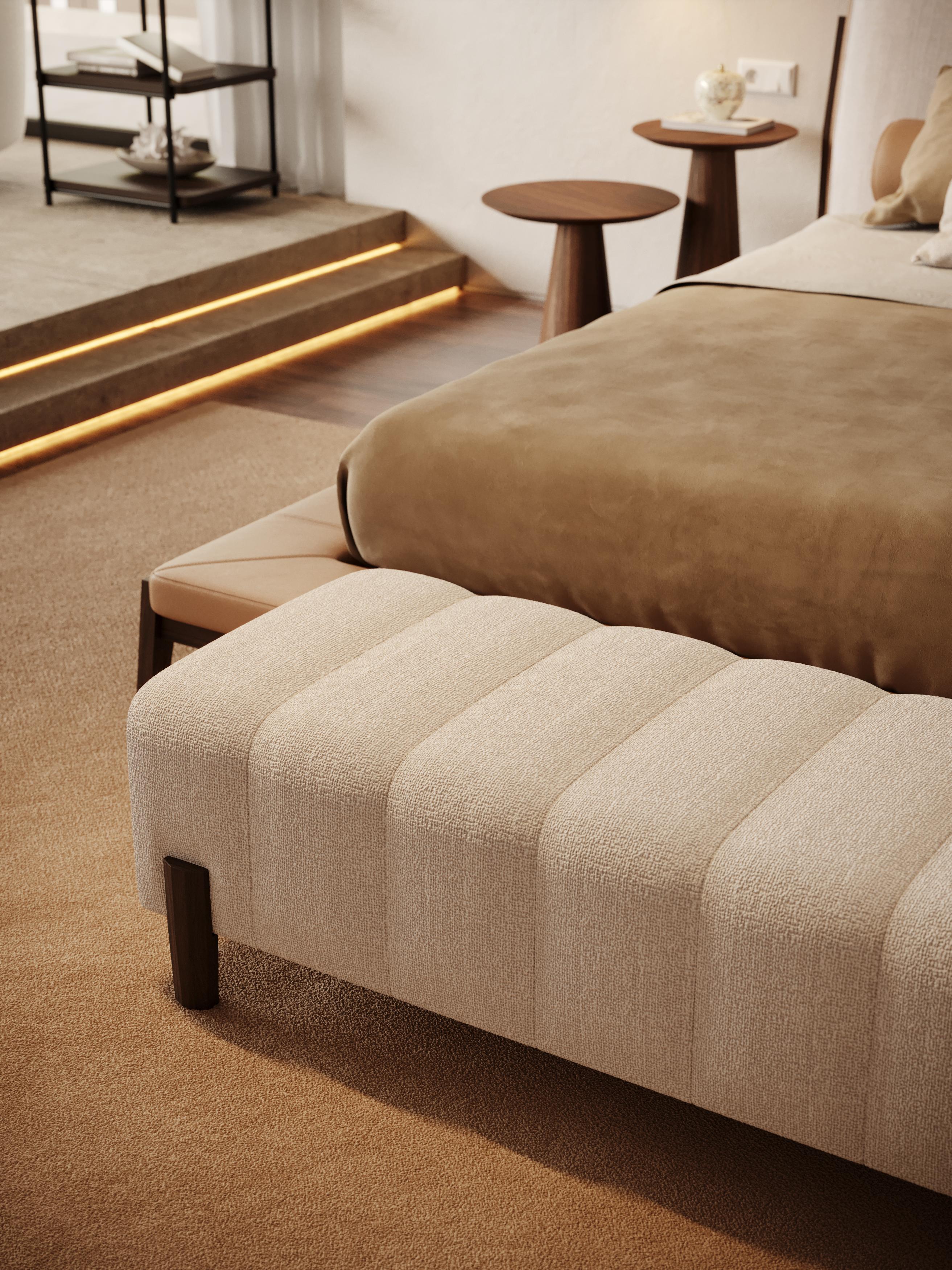 XXI secolo e contemporaneo Panca Terra moderna scandinava in tessuto, realizzata a mano da Stylish Club in vendita