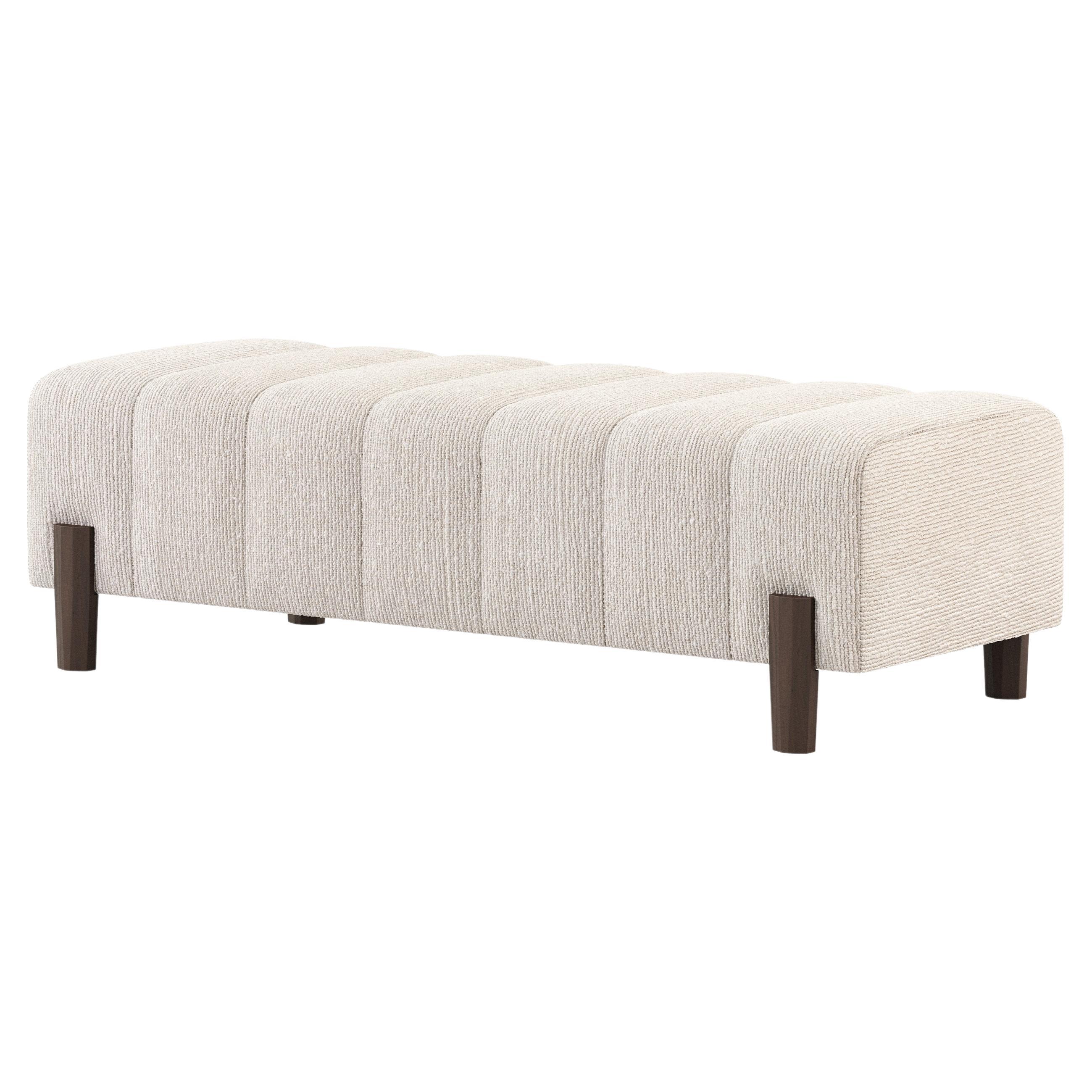 Scandinavian Modern Terra Bench made with textile, Handmade by Stylish Club For Sale