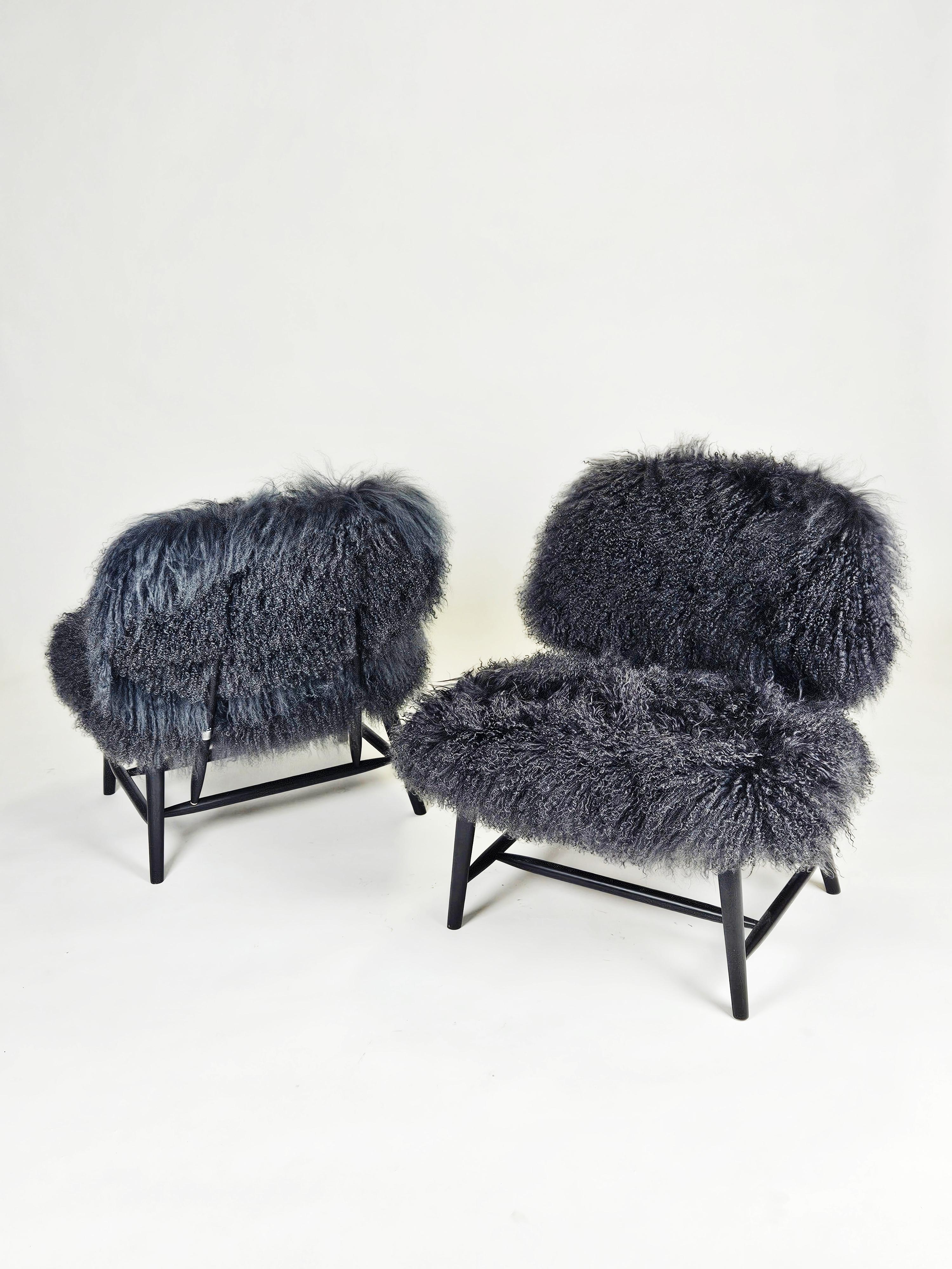 Scandinavian Modern Scandinavian modern 'Teve' chairs by Alf Svensson for Bra Bohag, Sweden, 1950s For Sale