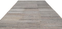Scandinavian Modern Textured Neutral Wool Rug 8'9''x12'1''