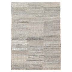 Scandinavian Modern Textured Neutral Wool Rug 8'9''x12'1''