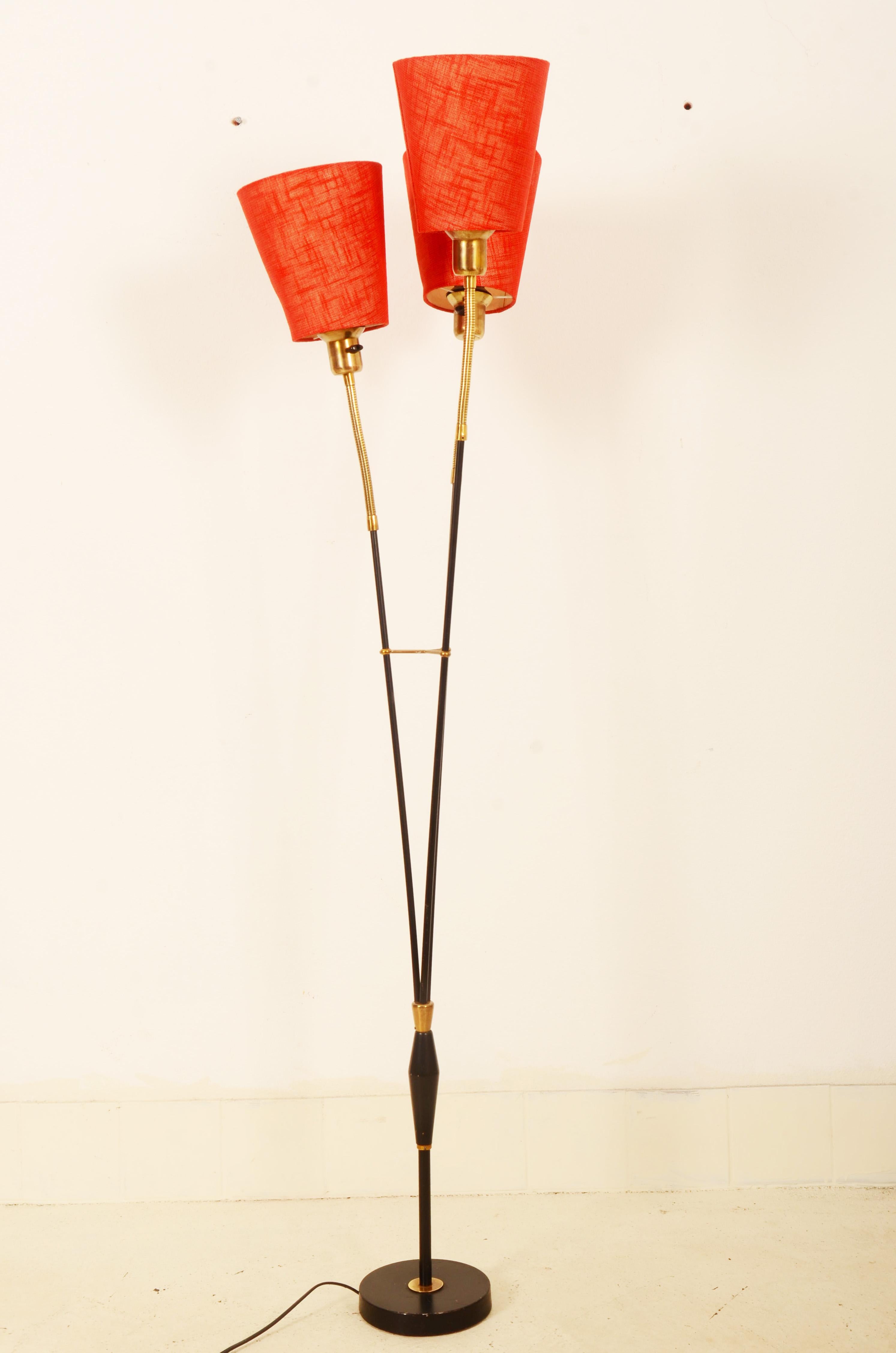Scandinavian Modern Three Arm Floor Lamp by Ateljé Lyktan For Sale 6