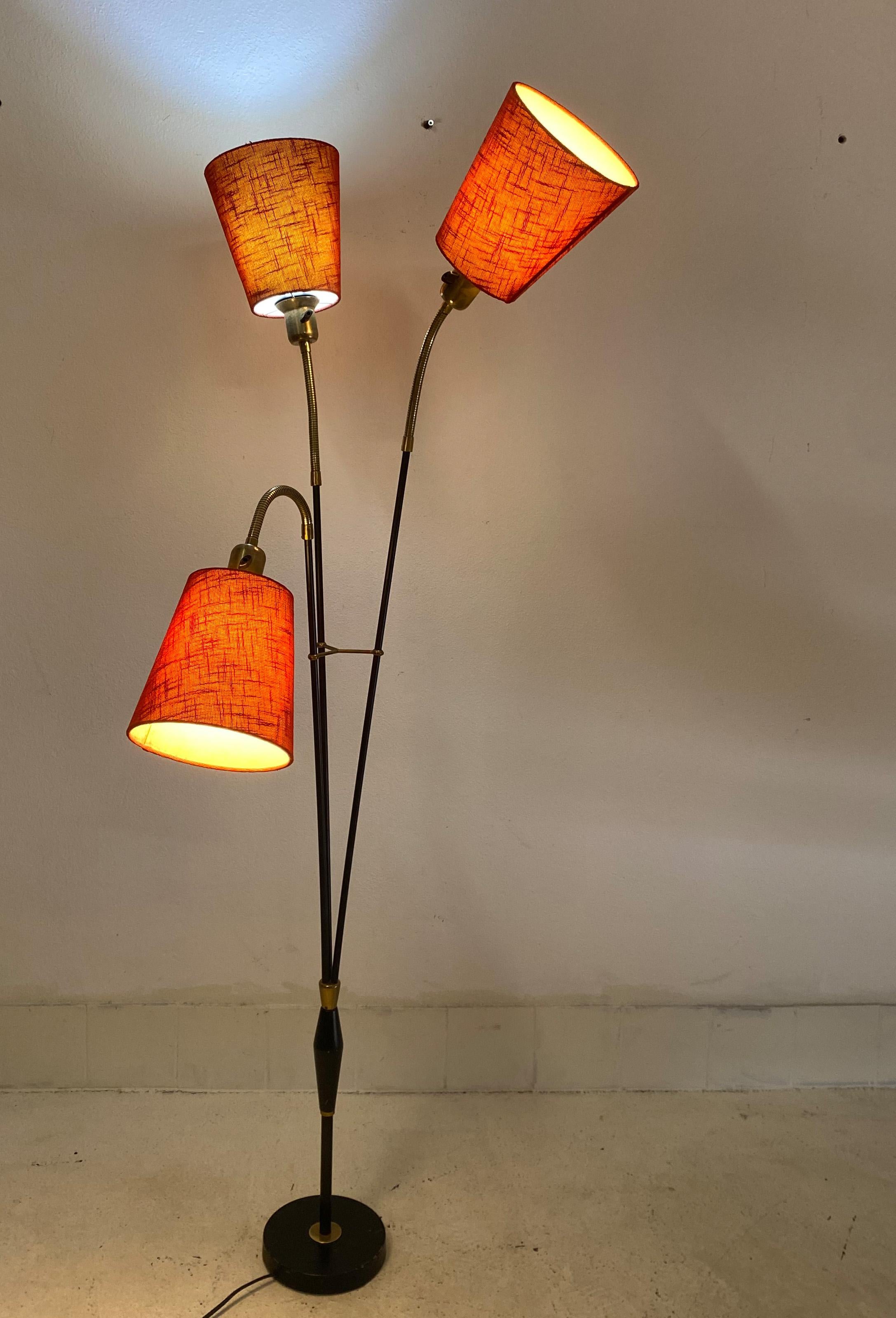 Scandinavian Modern Three Arm Floor Lamp by Ateljé Lyktan For Sale 8
