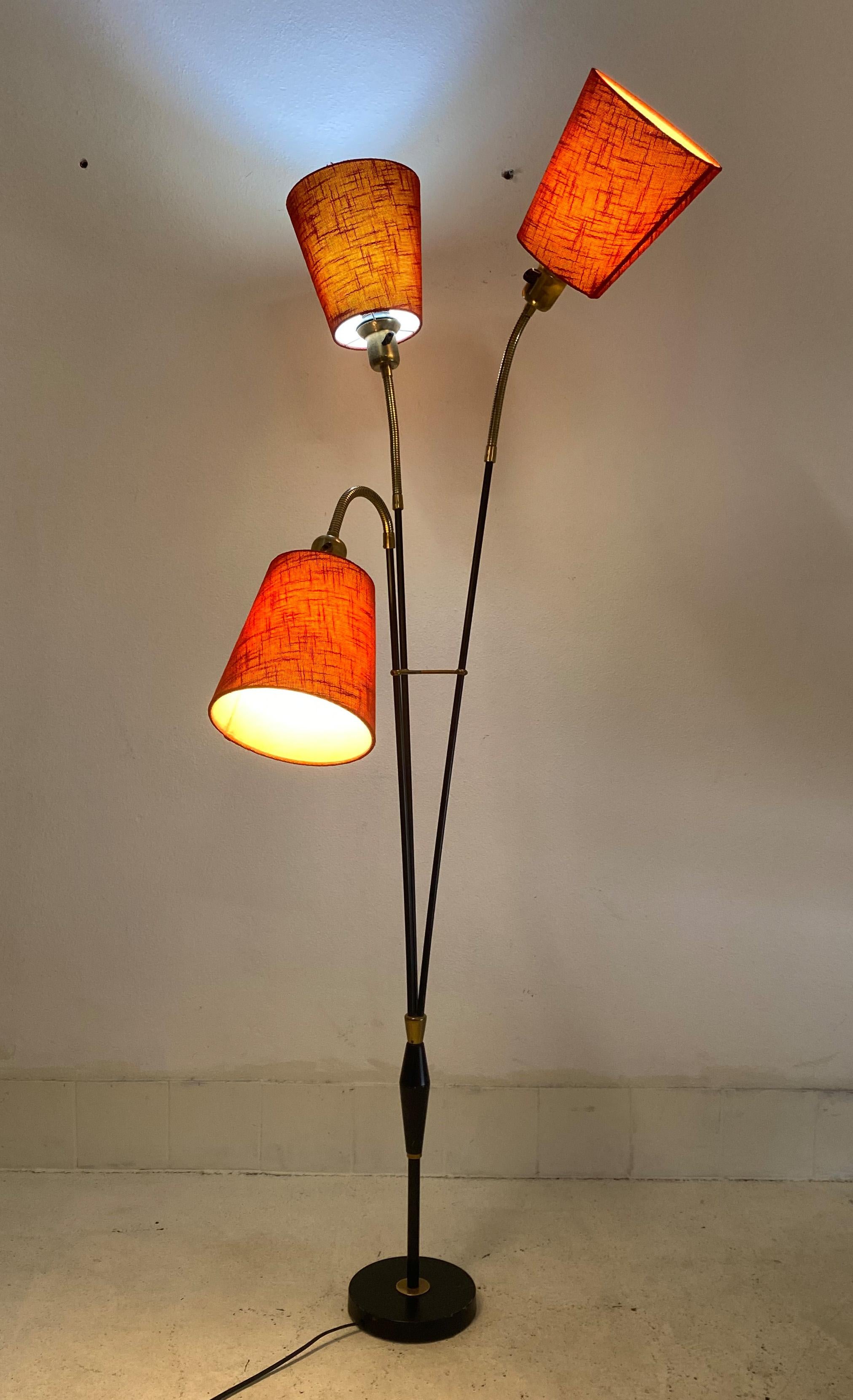 Scandinavian Modern Three Arm Floor Lamp by Ateljé Lyktan For Sale 9