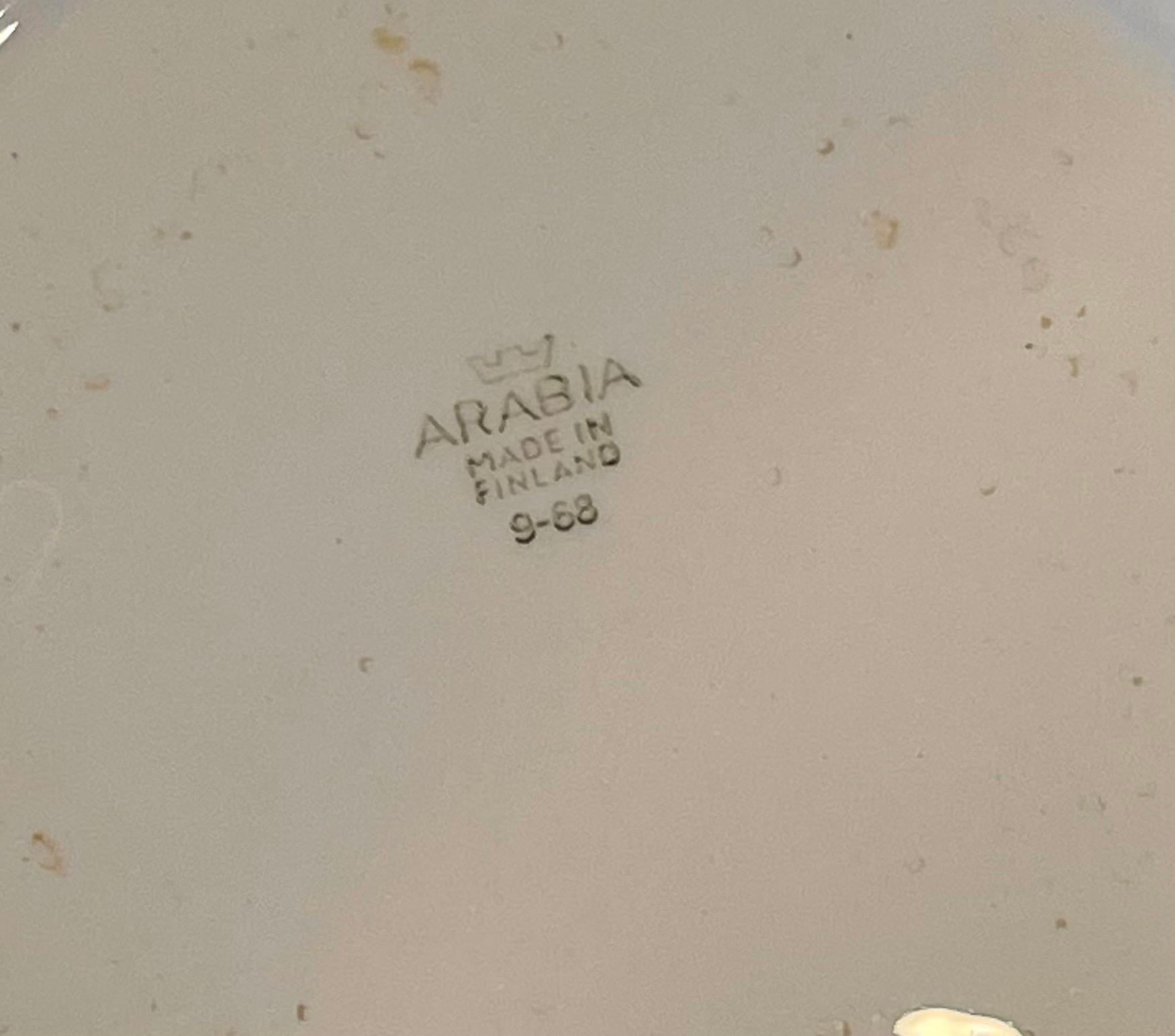 Set da bambino in ceramica moderno e scandinavo in tre pezzi di Arabia of Finland in vendita 4