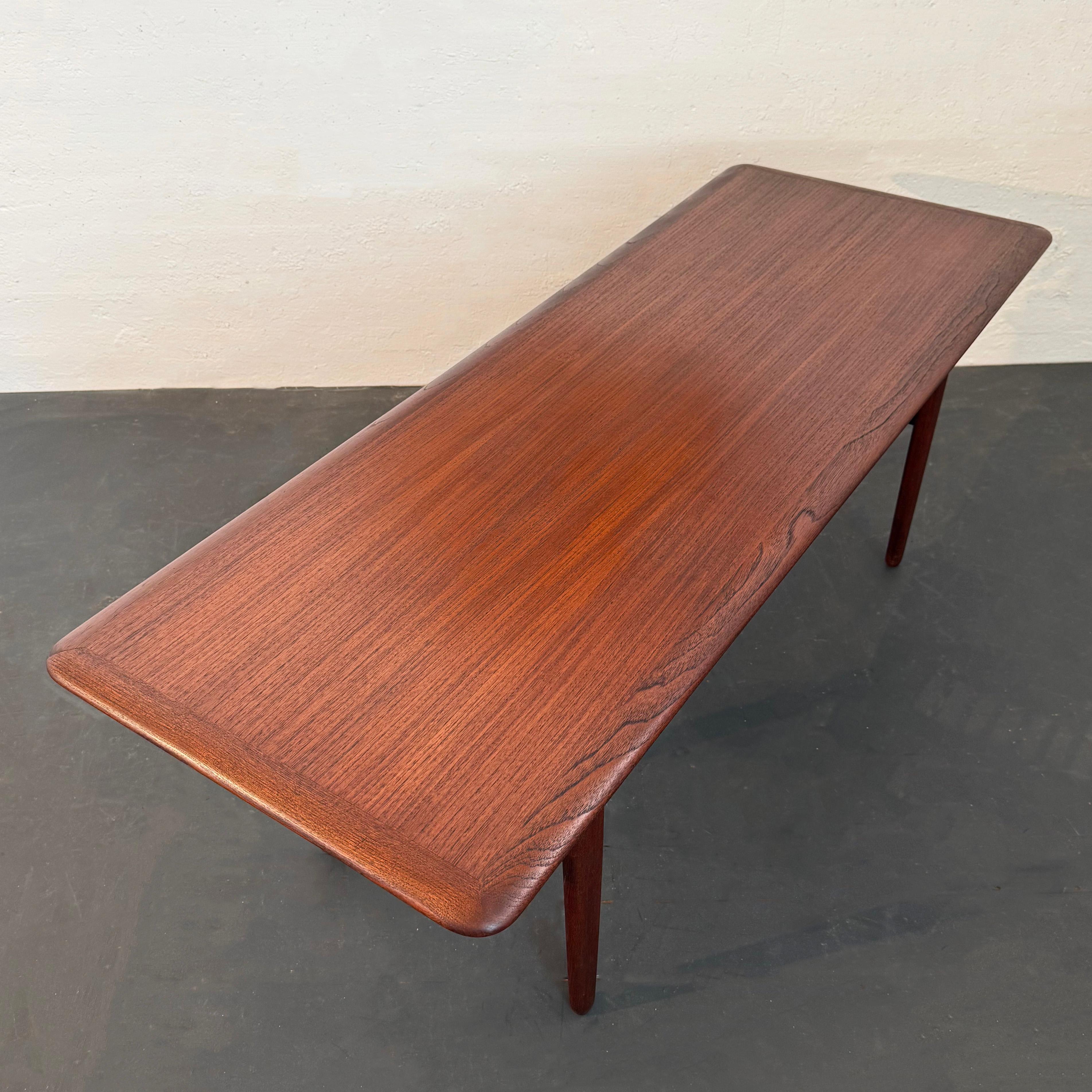 Scandinavian Modern Tiered Teak And Cane Coffee Table By Kurt Østervig For Sale 6