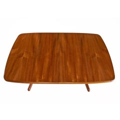 Scandinavian Modern Trestle Base Teak Extending Dining Table