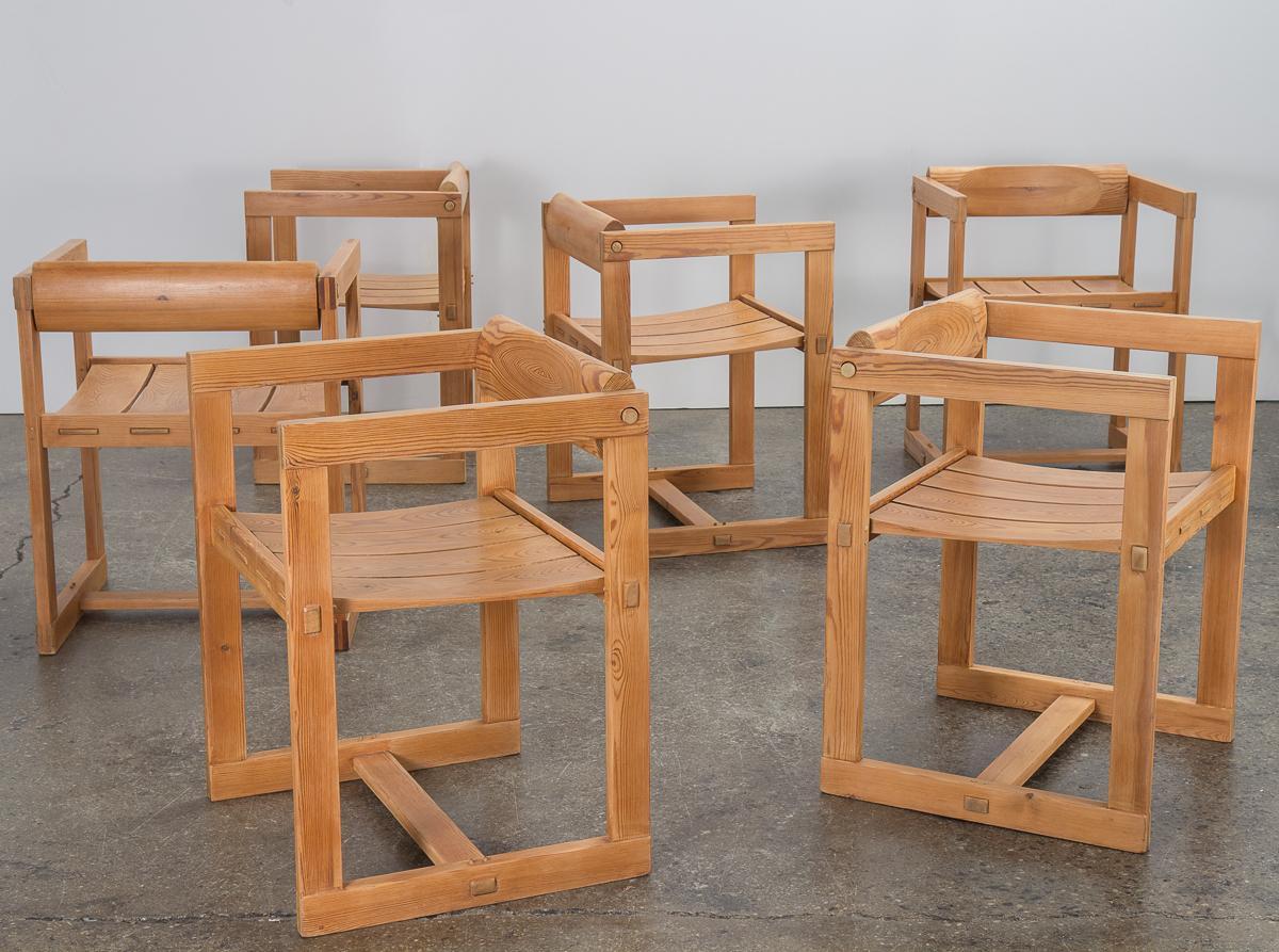 Chaises de salle à manger Trybo modernes scandinaves, ensemble de six pièces Bon état - En vente à Brooklyn, NY