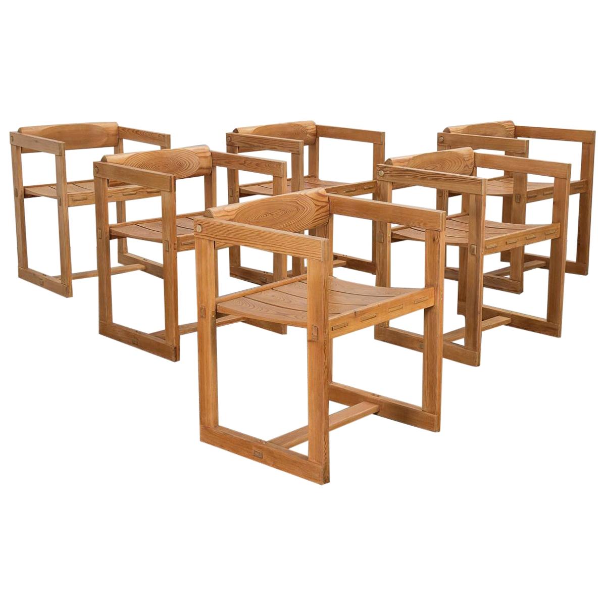 Chaises de salle à manger Trybo modernes scandinaves, ensemble de six pièces