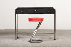 Juego de Cómoda Tubular Cromada Moderna Escandinava, Años 40