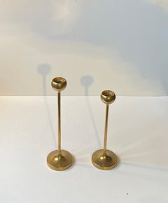 The Modern Scandinavian Tulip Candlesticks aus Messing, 1960er Jahre, 2er-Set