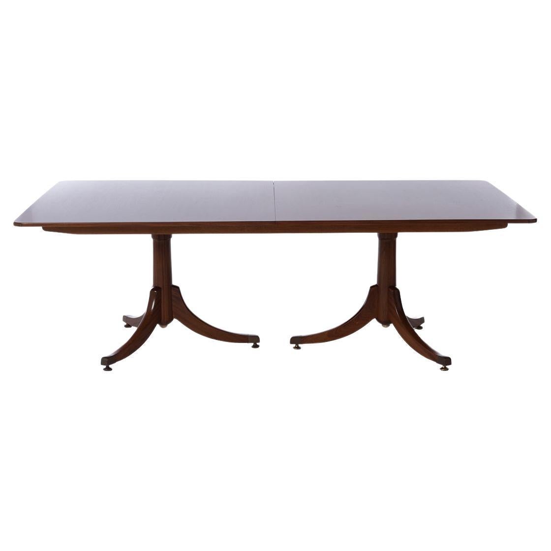 Scandinavian Modern Two Pillar Dining Table by Jacob Kjaer For Sale