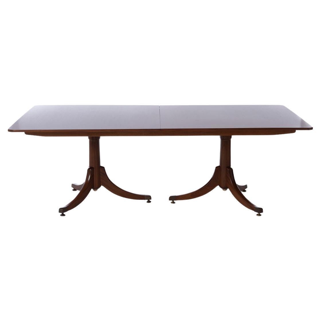 Scandinavian Modern Two Pillar Dining Table by Jacob Kjaer For Sale