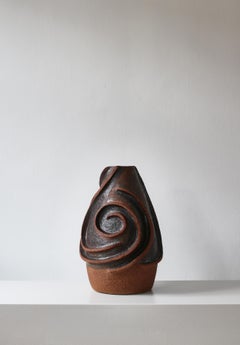 Scandinavian Modern Unique Large Stoneware Floor Vase, Denmark, 1960s