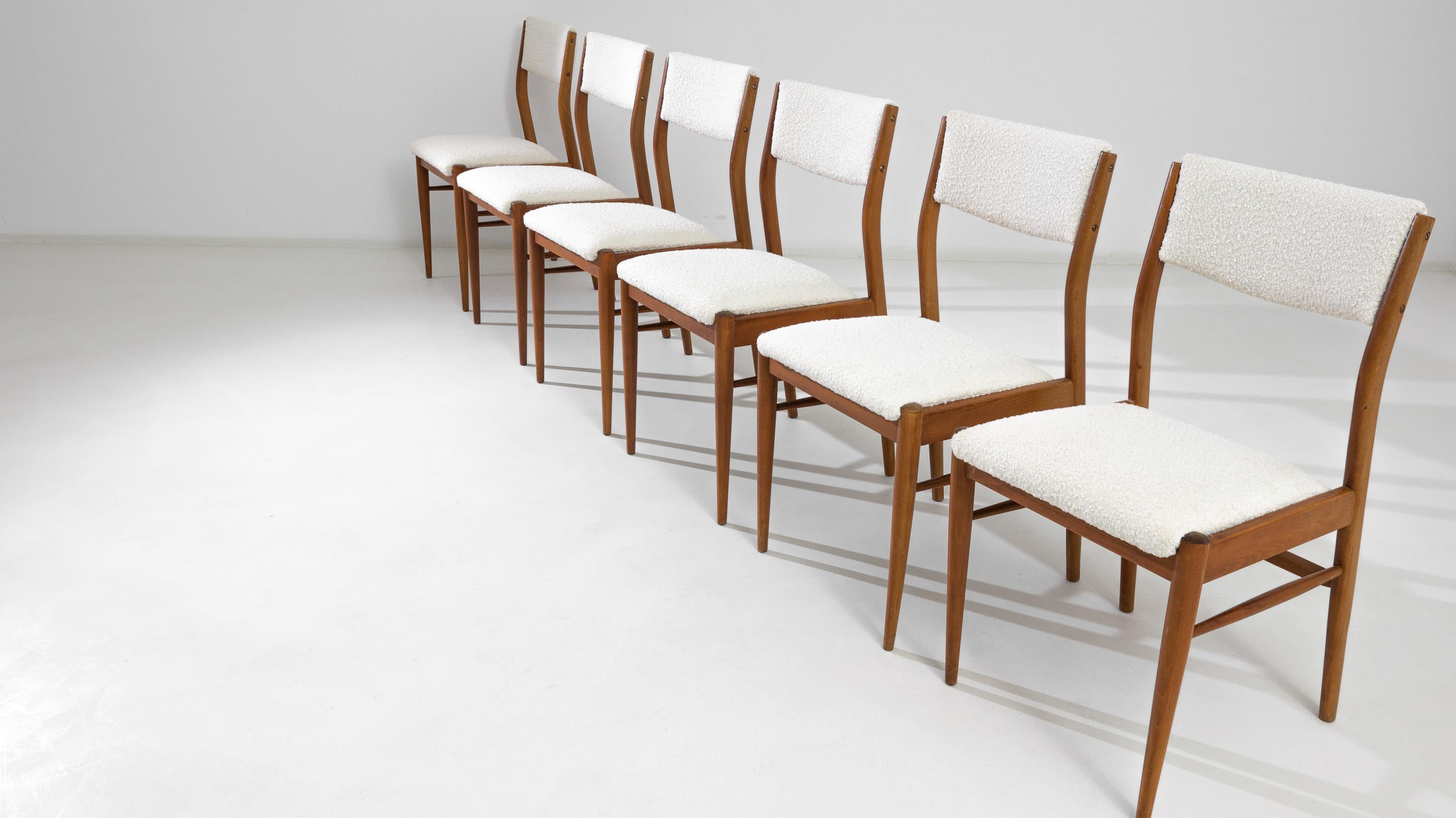 Scandinavian Modern Upholstered Dining Chairs, Set of Six 1