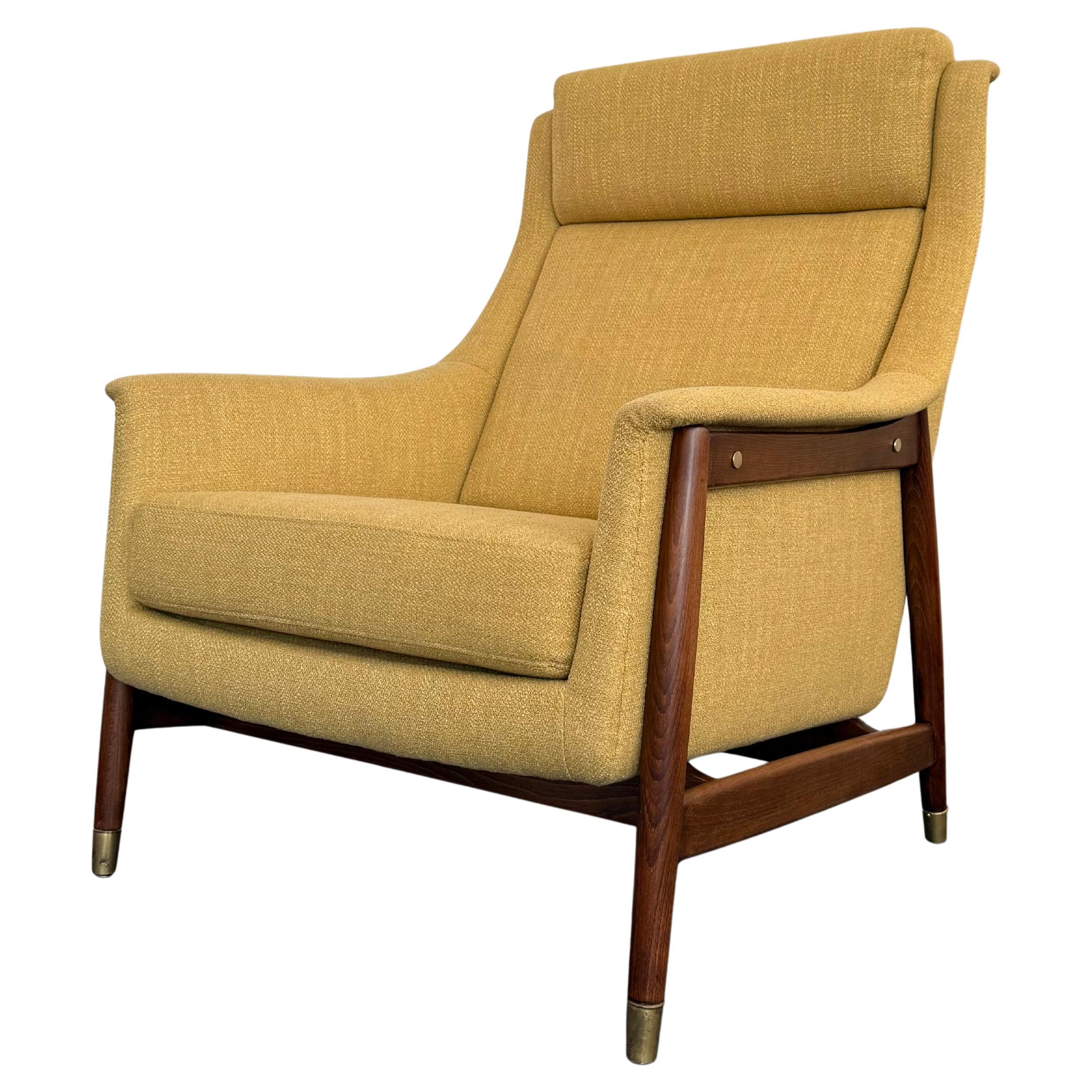 Scandinavian Modern Upholstered "Scania" Armchair By Folke Ohlsson