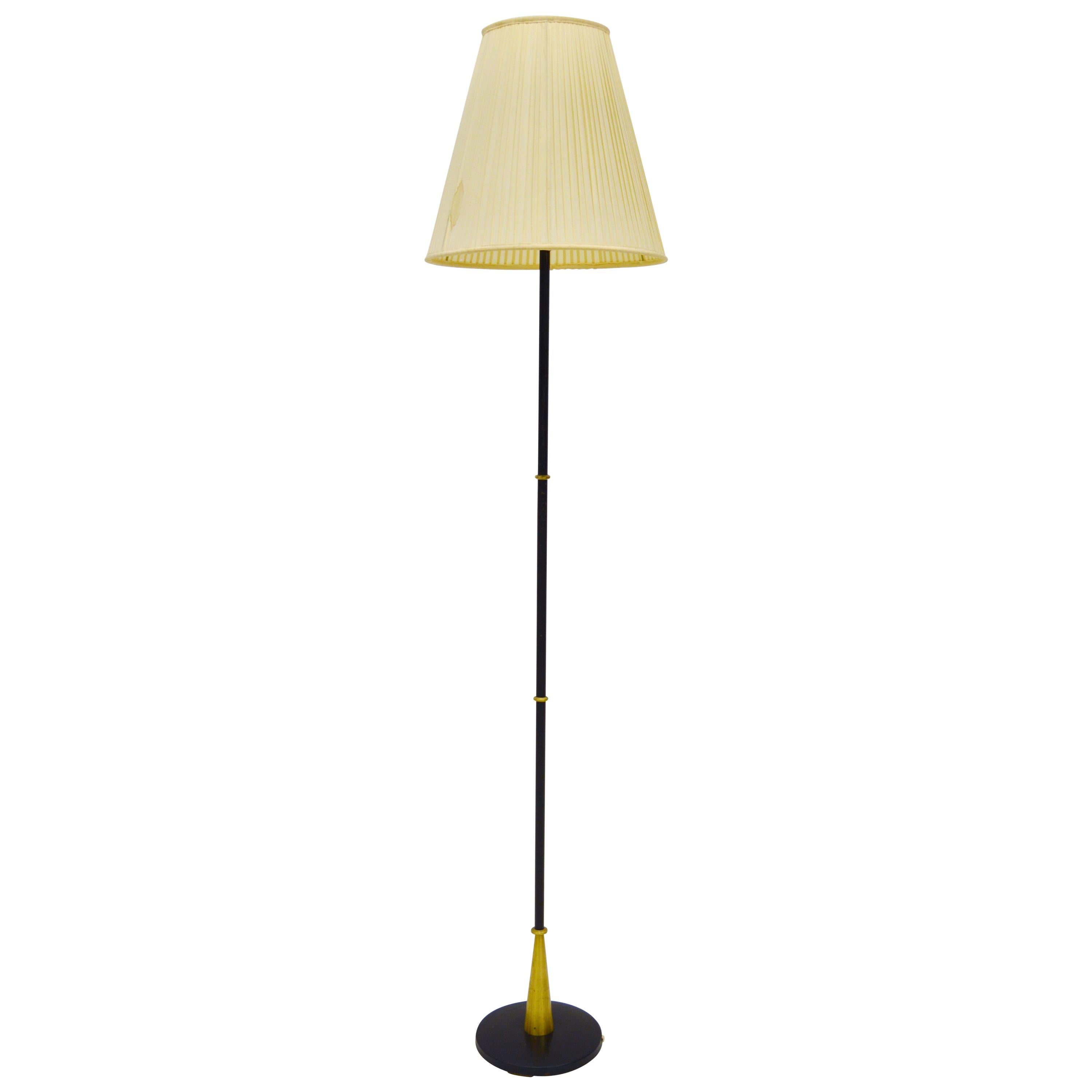 Scandinavian Modern Uplight Floor Lamp with Brass Designed by Einar Bäckström For Sale