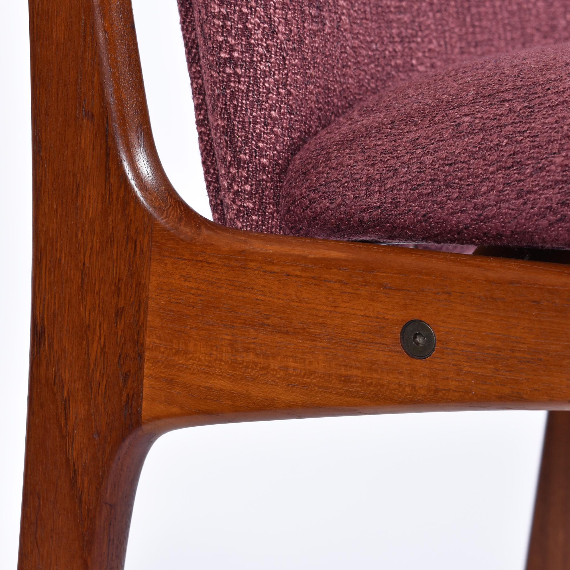 Scandinavian Modern Vamdrup Stolefabrik Solid Teak Danish Dining Chairs Set of 6 For Sale 6