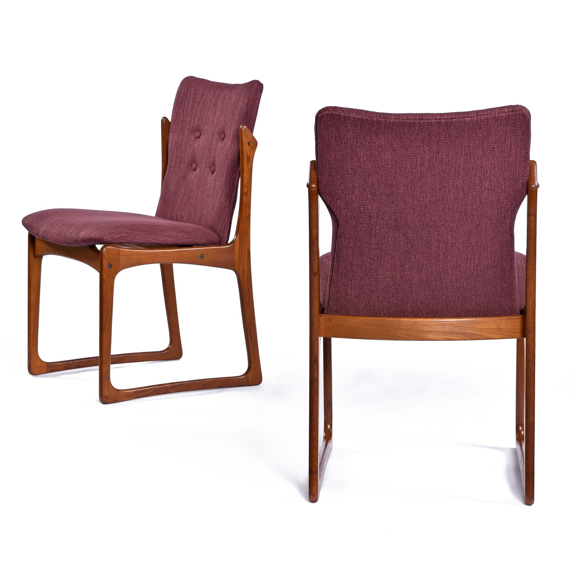 Scandinavian Modern Vamdrup Stolefabrik Solid Teak Danish Dining Chairs Set of 6 For Sale 1