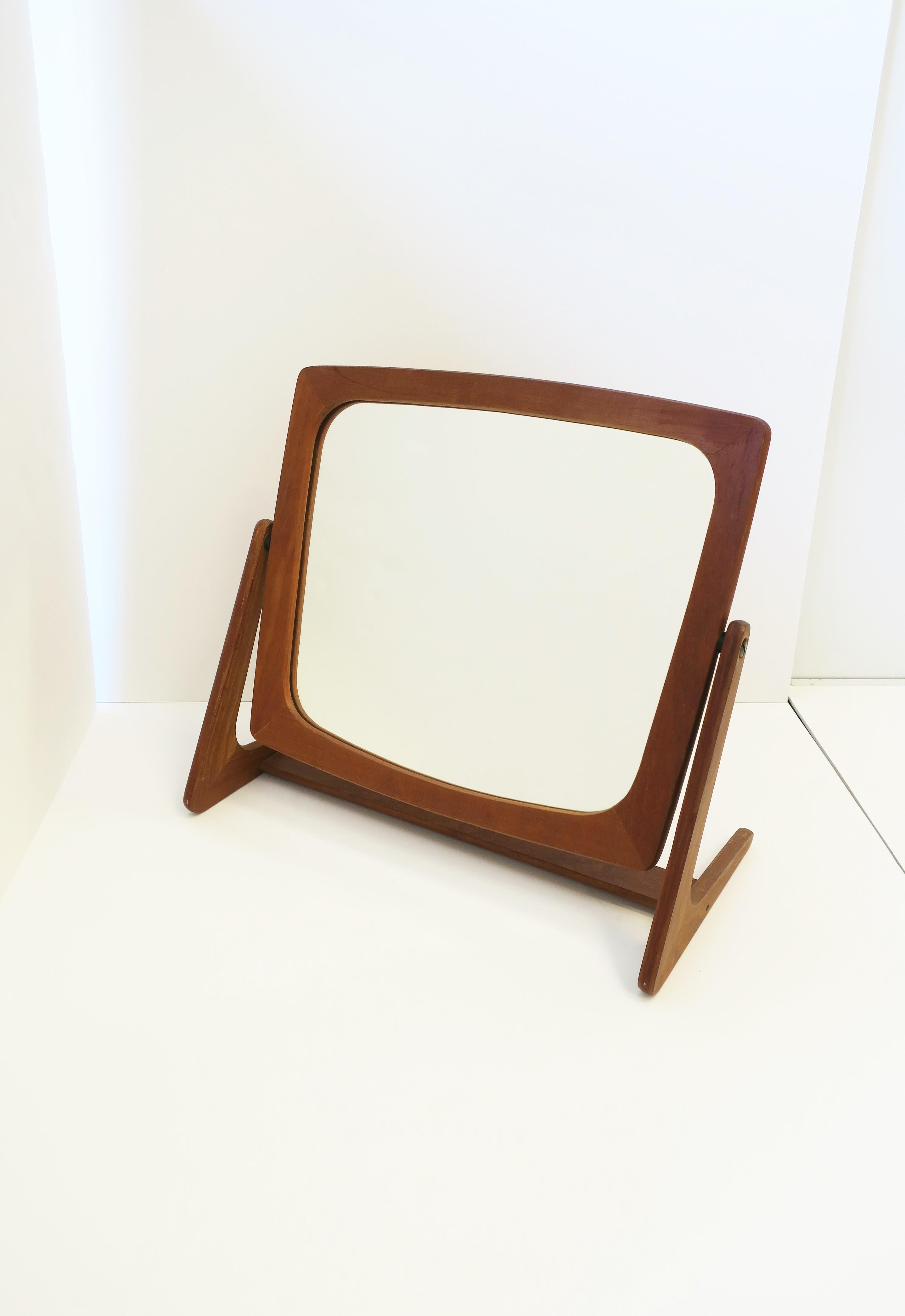 20th Century Scandinavian Modern Danish Modern Vanity Table Mirror For Sale
