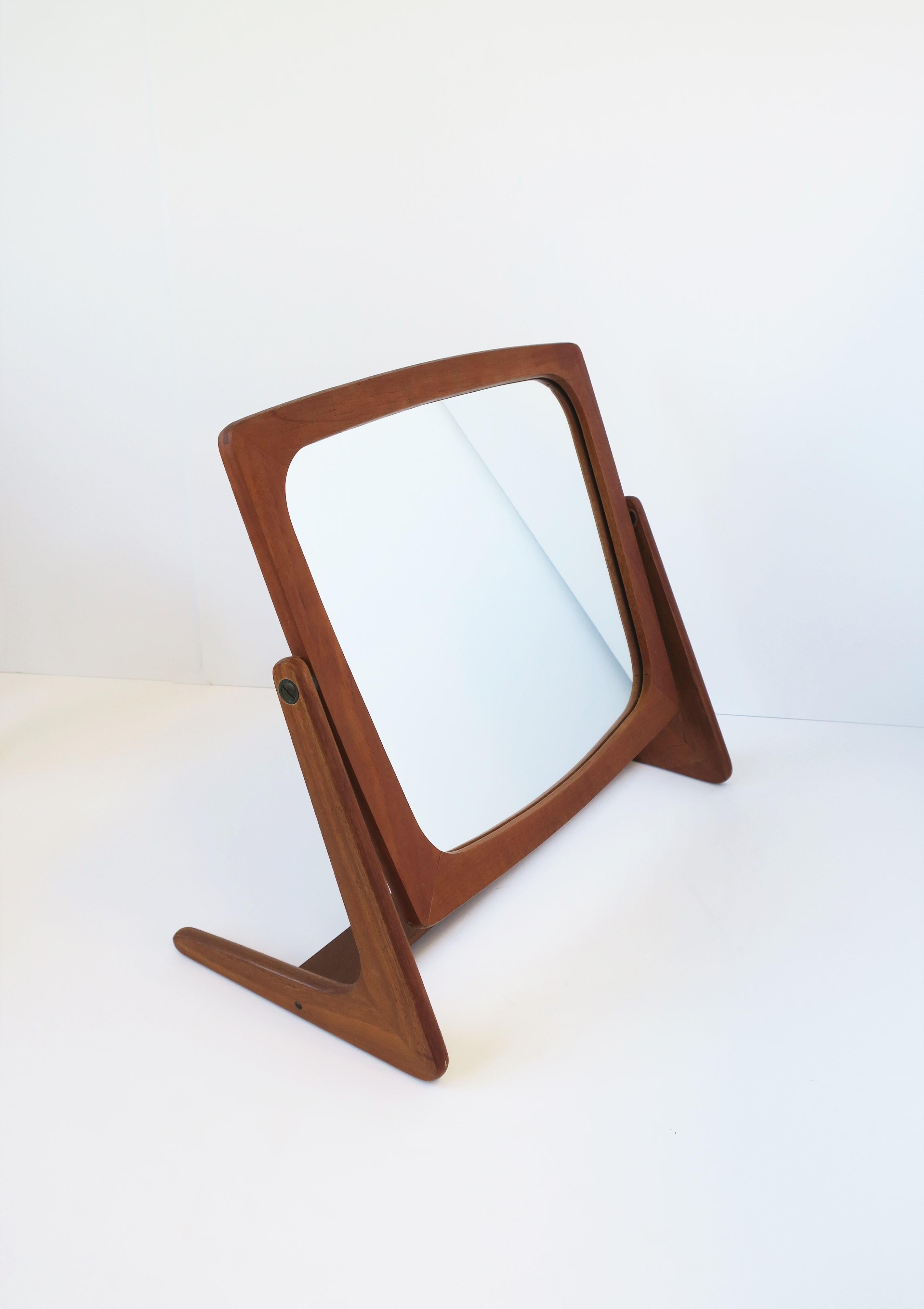 Scandinavian Modern Danish Modern Vanity Table Mirror For Sale 1