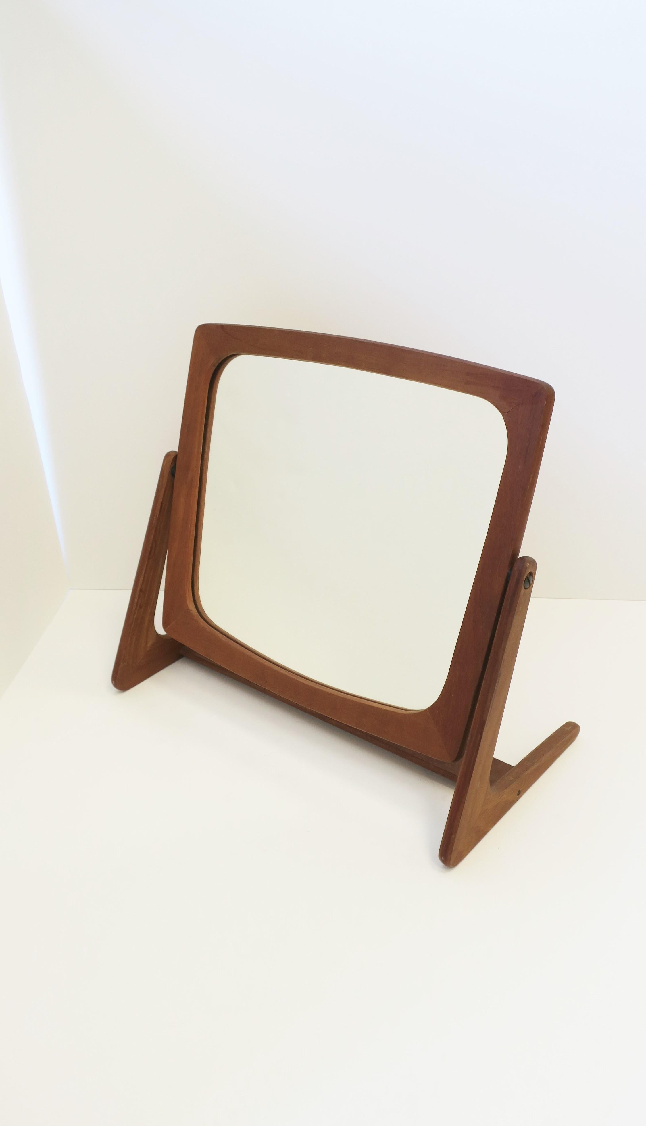 Scandinavian Modern Danish Modern Vanity Table Mirror For Sale 2