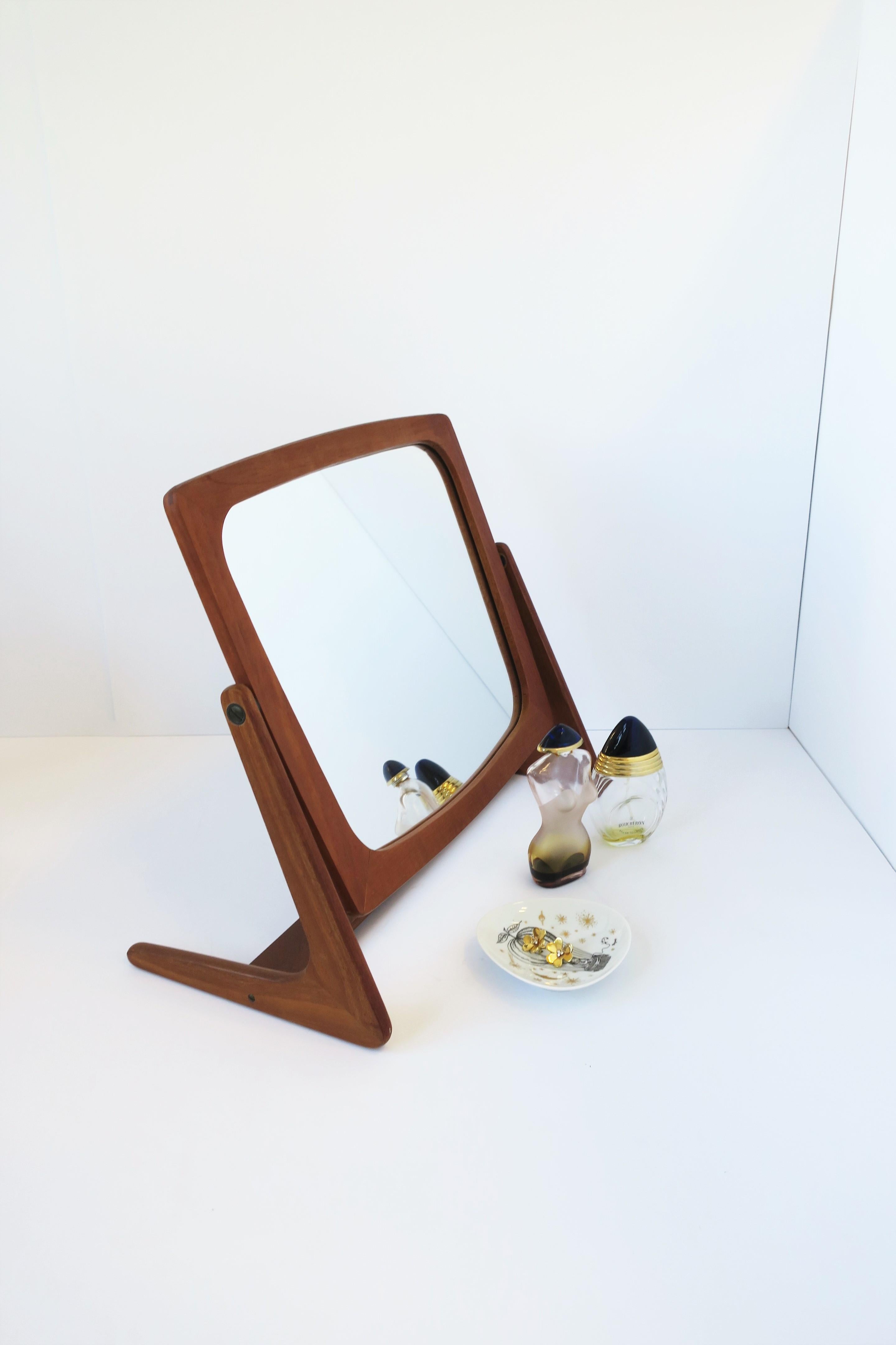 Scandinavian Modern Danish Modern Vanity Table Mirror For Sale 3