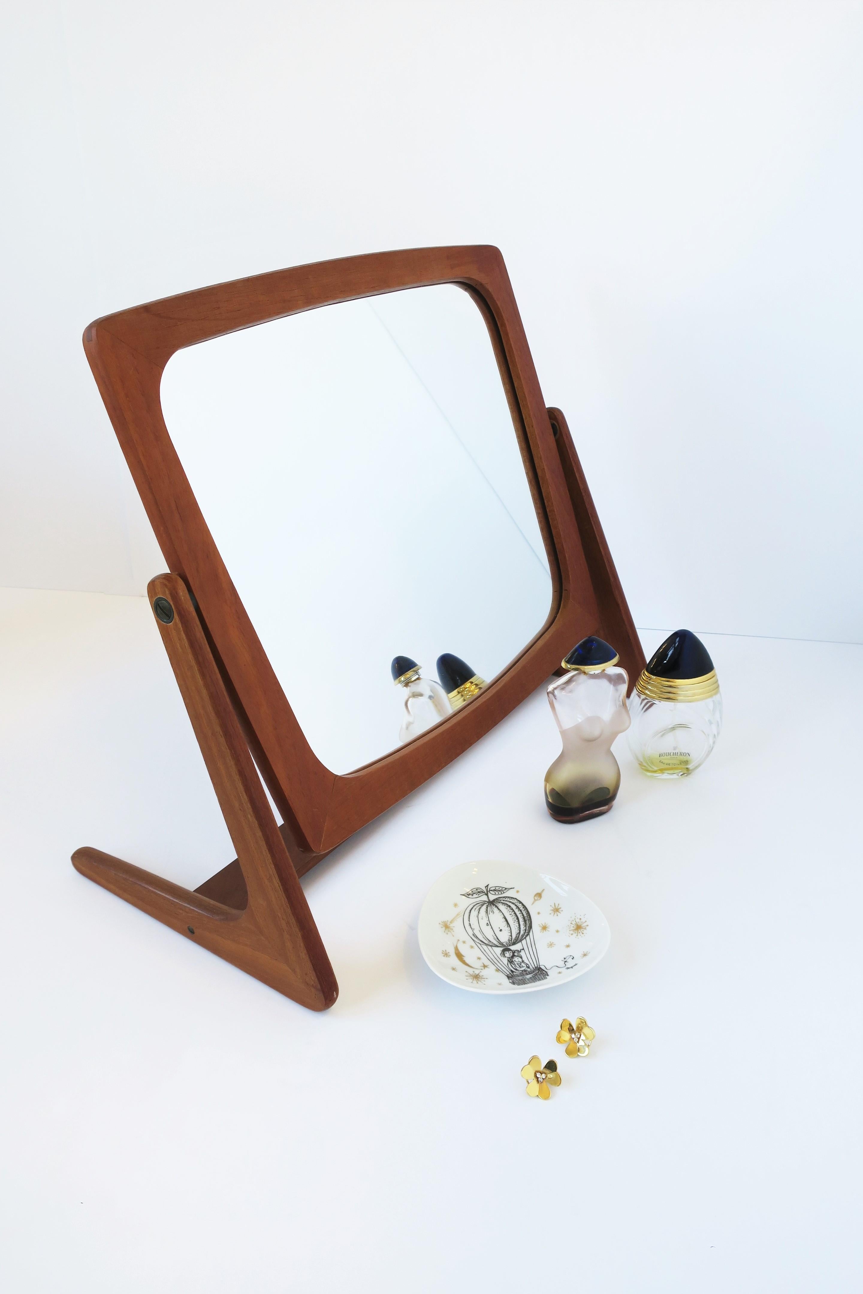Scandinavian Modern Danish Modern Vanity Table Mirror For Sale 4