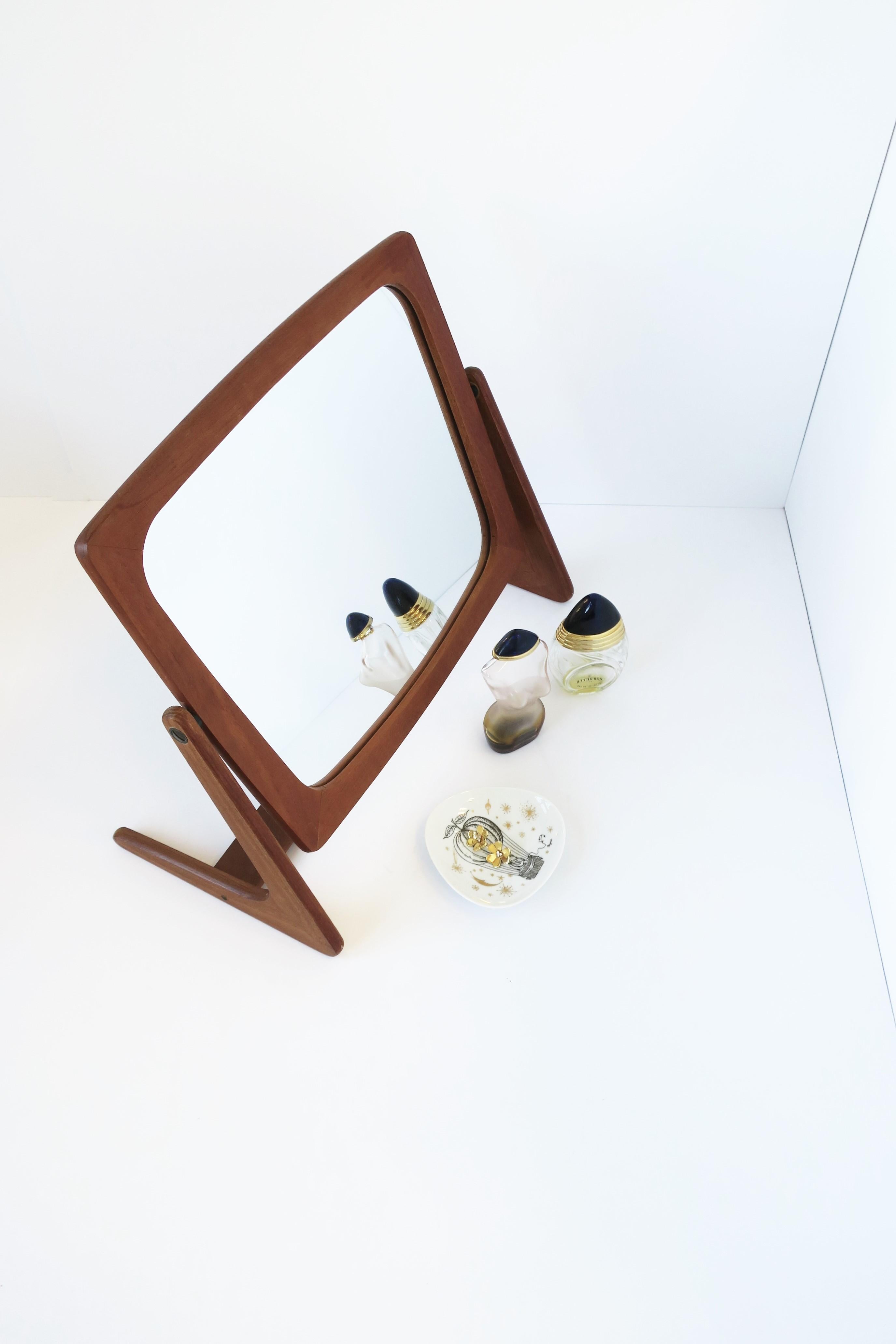 Scandinavian Modern Danish Modern Vanity Table Mirror For Sale 5