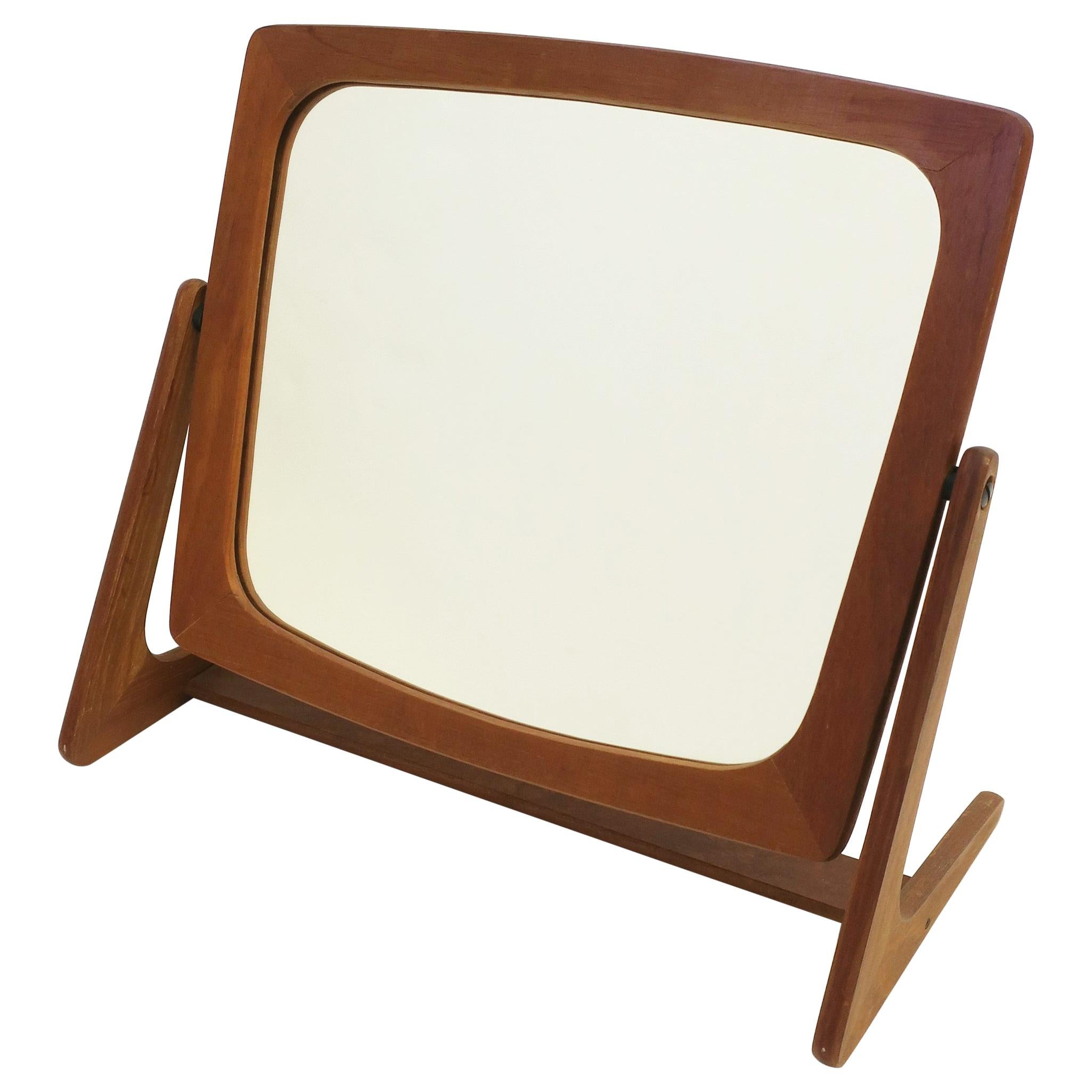 Scandinavian Modern Danish Modern Vanity Table Mirror For Sale