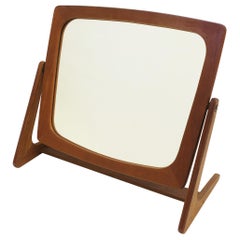 Vintage Scandinavian Modern Danish Modern Vanity Table Mirror