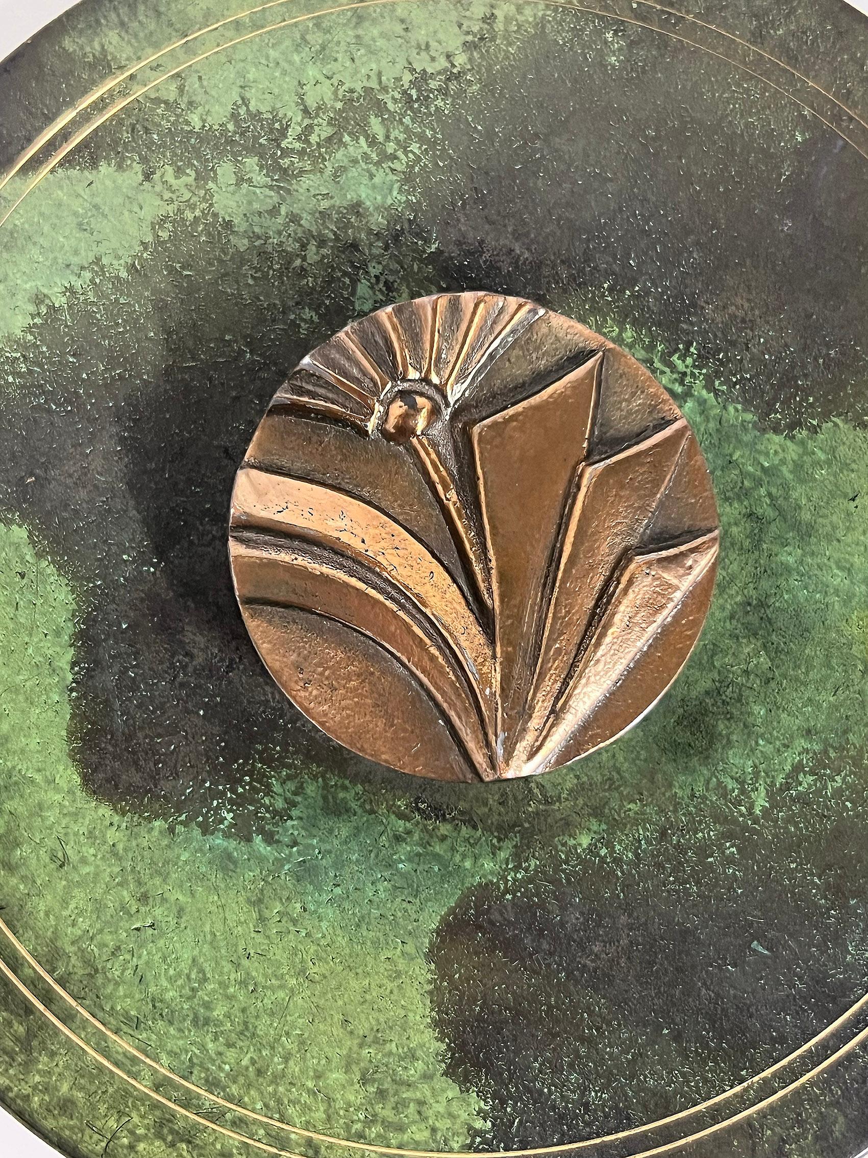 Scandinave moderne Miroir de coiffeuse scandinave moderne en bronze et laiton, Suède vers les années 1940 en vente