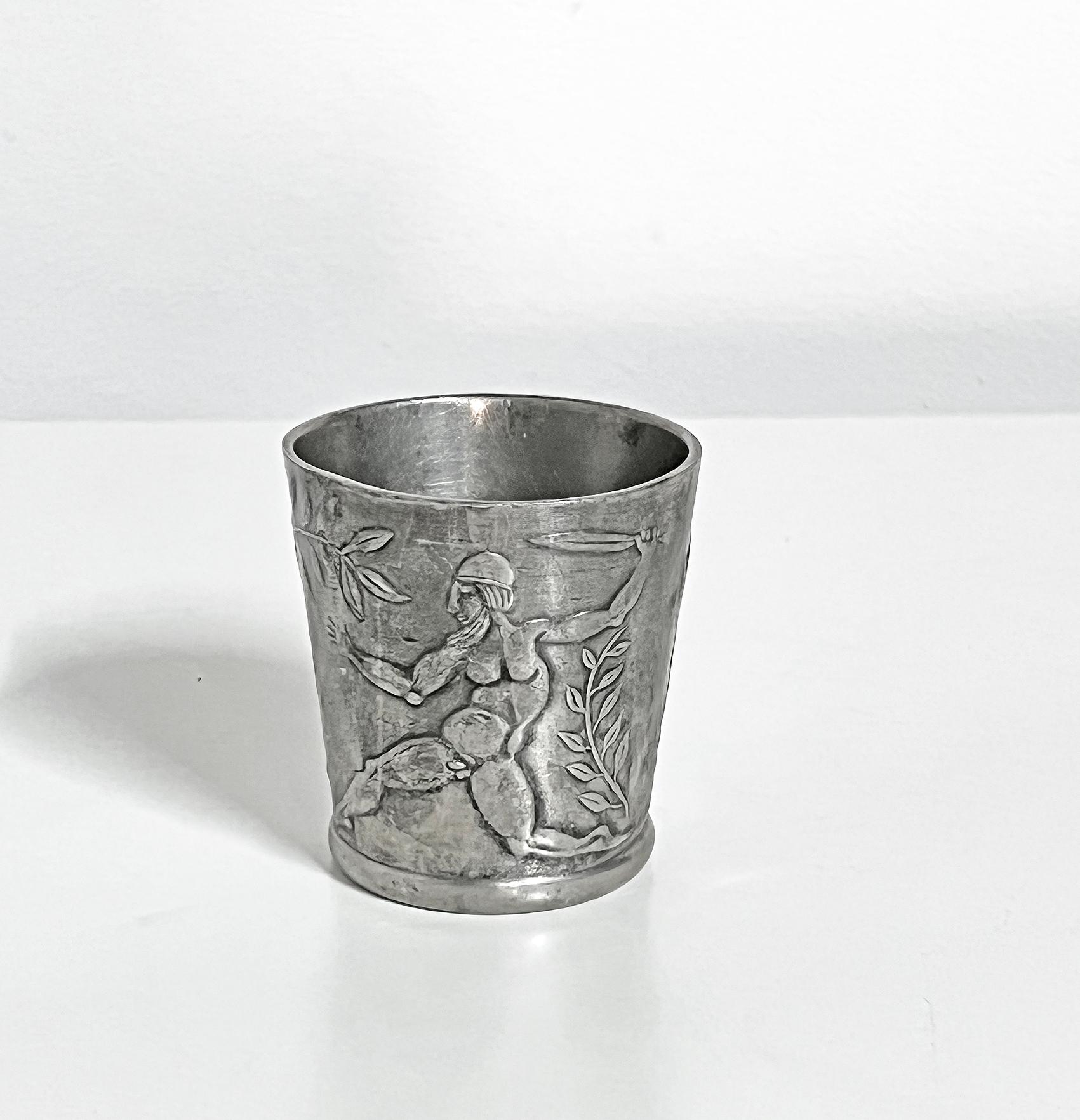 Scandinavo moderno Vaso/tazza Scandinavian Modern in peltro, Firma Svenskt Tenn -1929 in vendita