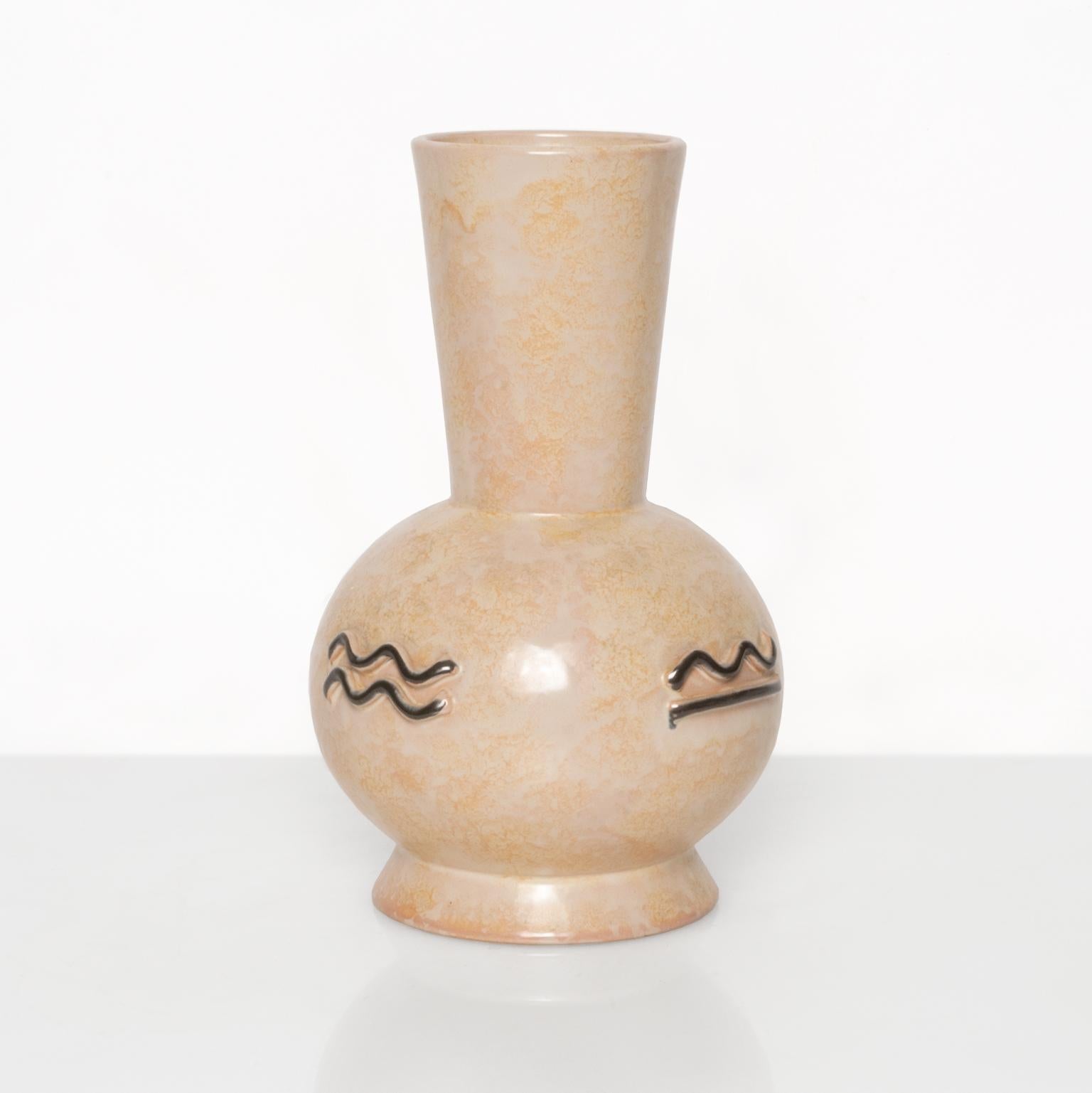 Art déco Vase moderne scandinave de Upsala Ekeby par Sculpture Einar Luterkort en vente
