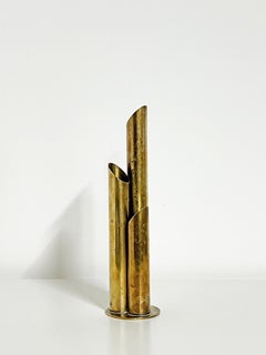 Jarrón moderno escandinavo en latón, Ivar Ålenius Björk para Ystad Metall ca 1940's