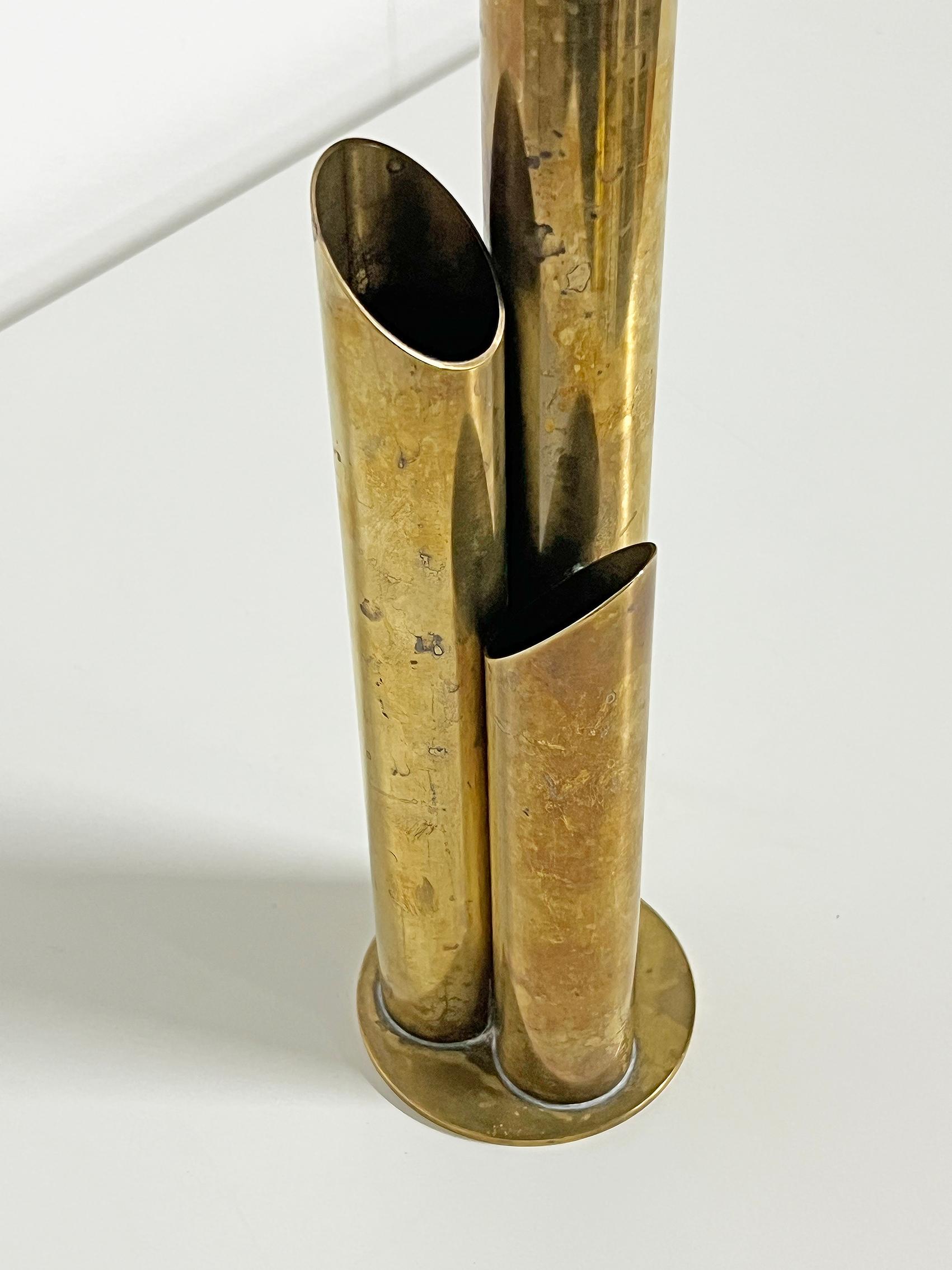 Vaso The Modern Scandinavian in ottone, Ivar Ålenius Björk per Ystad-Metall, 1940 ca. in vendita 1