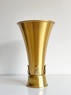 Scandinavian Modern Vase in Brass "Kunga-Vasen" from Ystad Metall, 1940s