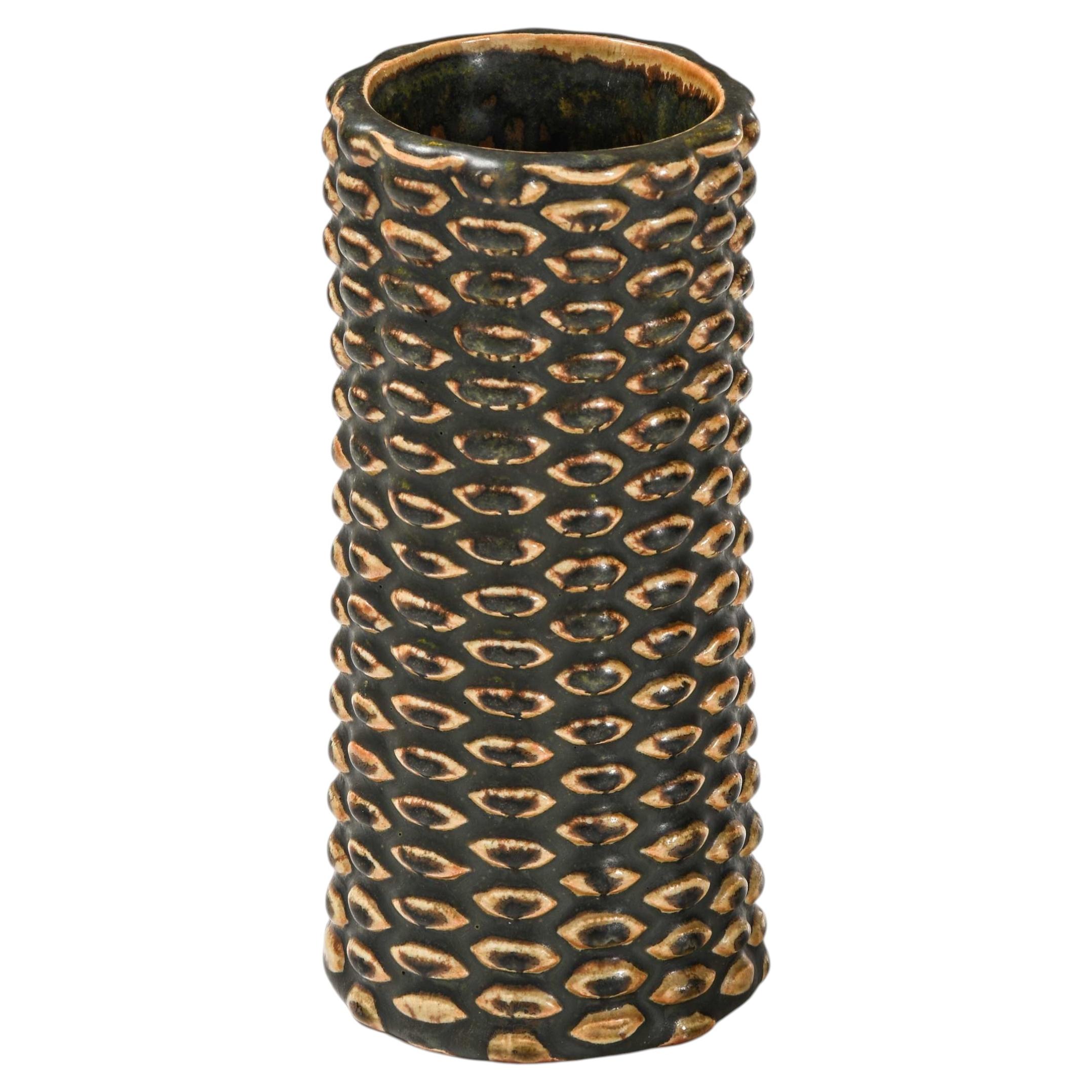 Vase moderne scandinave en céramique, par Axel Salto, 1944