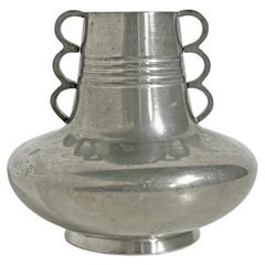 Scandinavian Modern Vase in Pewter, AD.S ca 1930-40's 