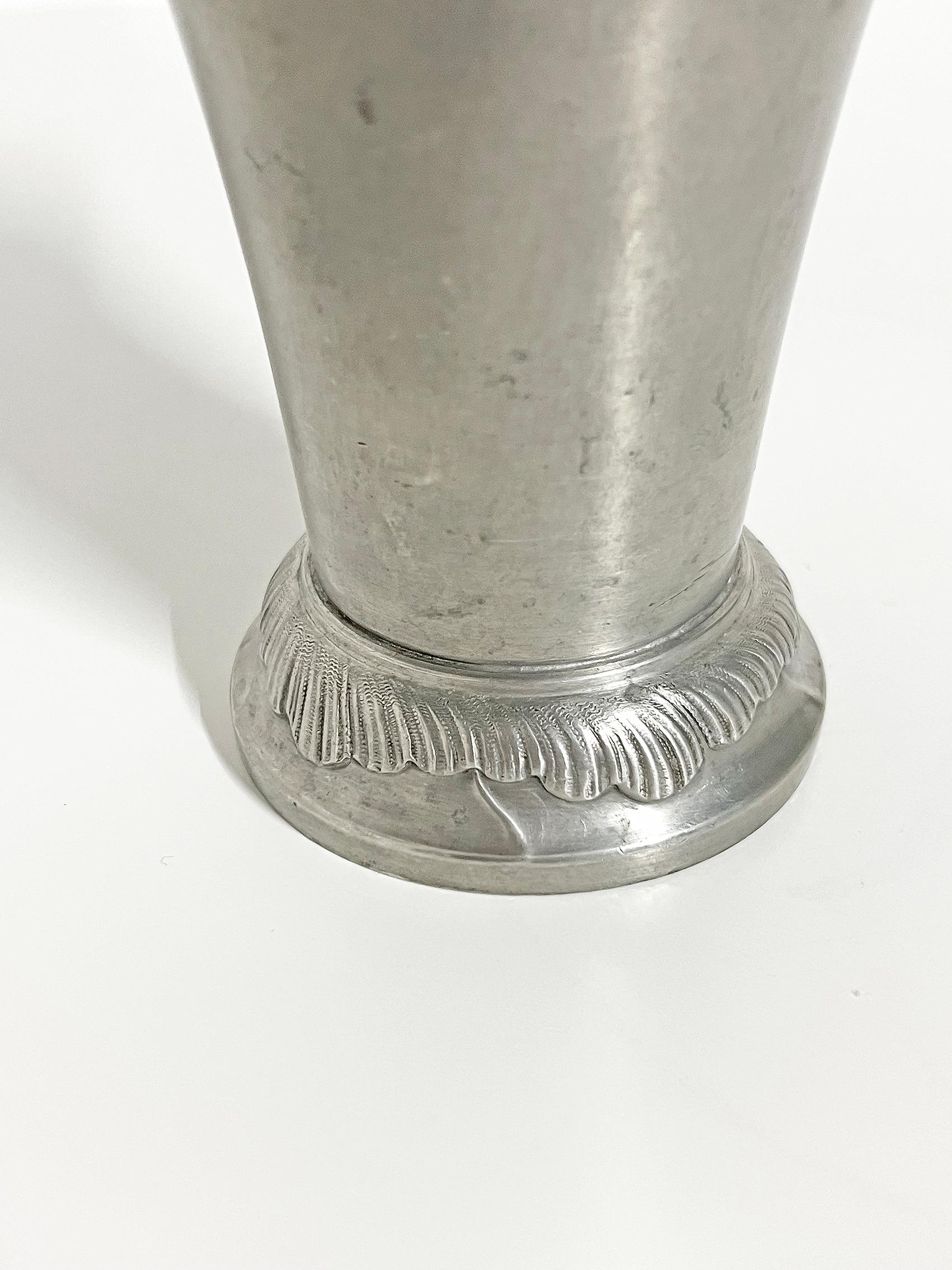 Mid-20th Century Scandinavian Modern Vase In Pewter, CG Hallberg -1938 For Sale