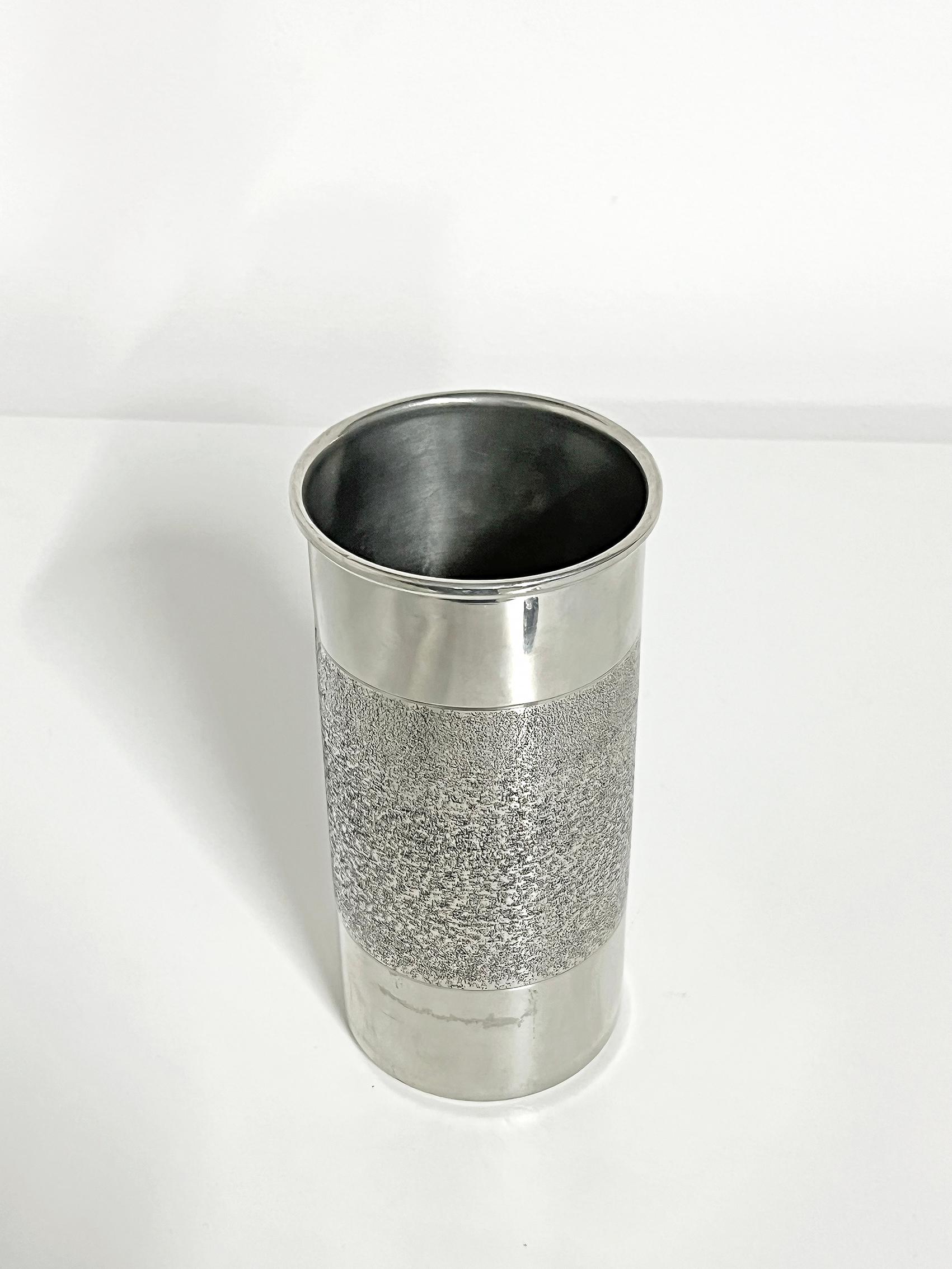 Swedish Scandinavian Modern Vase in Pewter, K-E Palmberg for Alton F -1988 For Sale