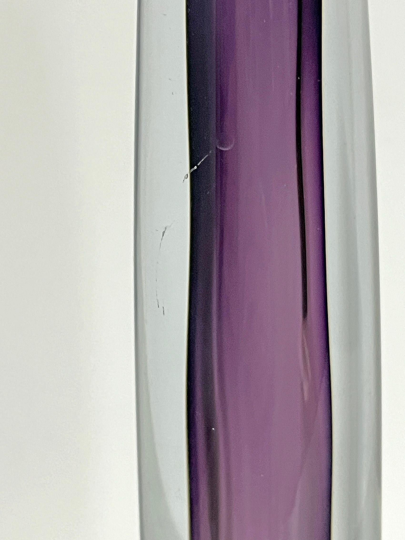 Glass Scandinavian Modern Vase in Purple by Gunnar Nylund for Strömbergshyttan -1950's For Sale