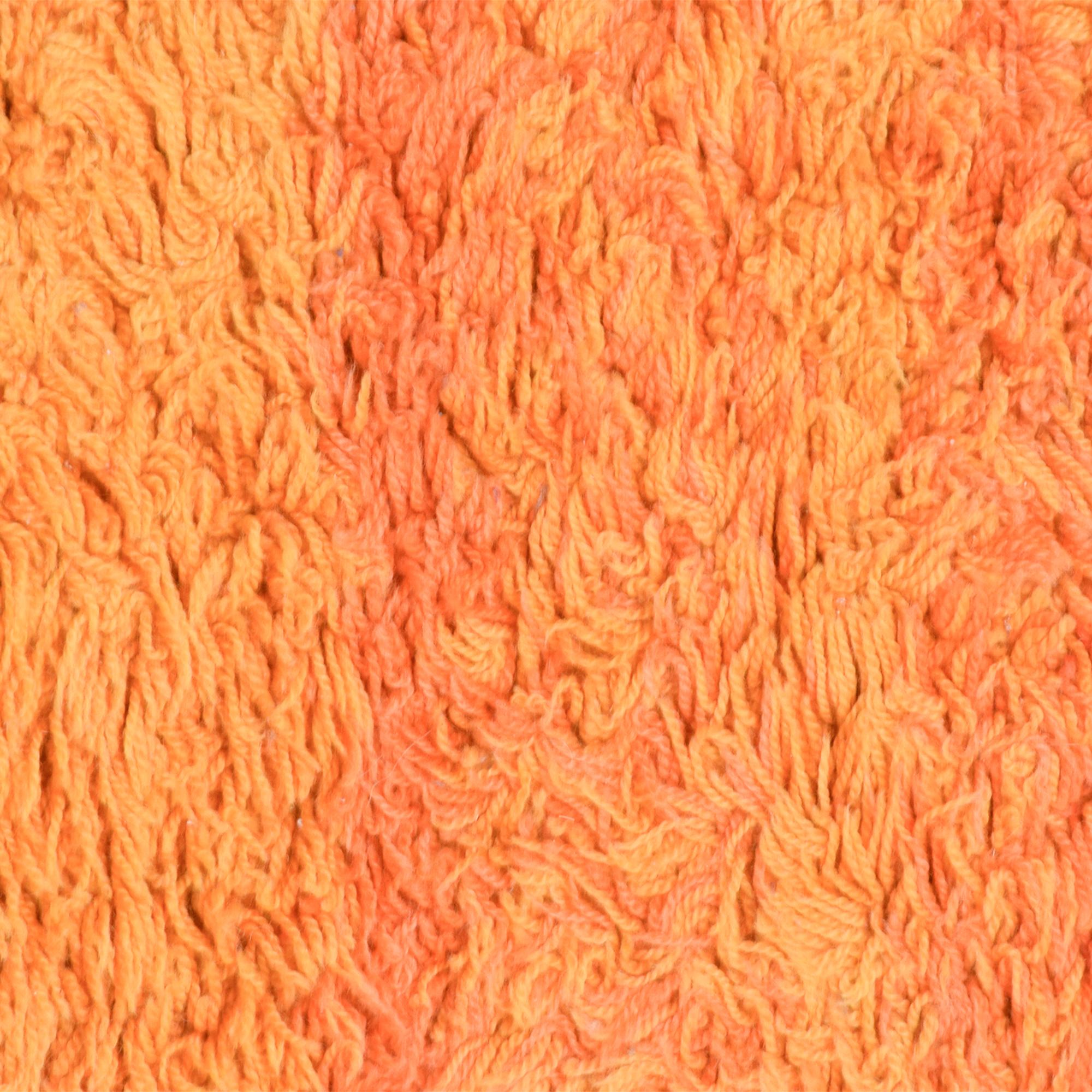 Cotton 1960s Vibrant Orange Rya Rug Tapestry Scandinavian Modern Denmark
