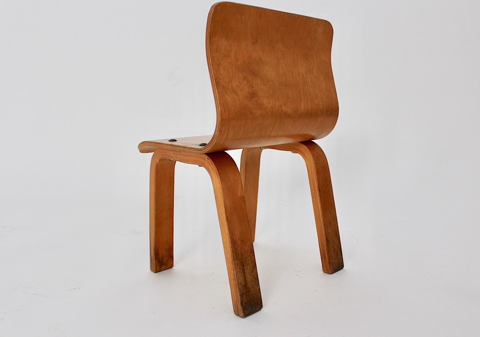 vintage plywood chair