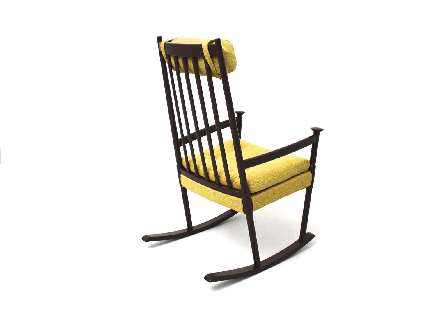 yellow rocking chair