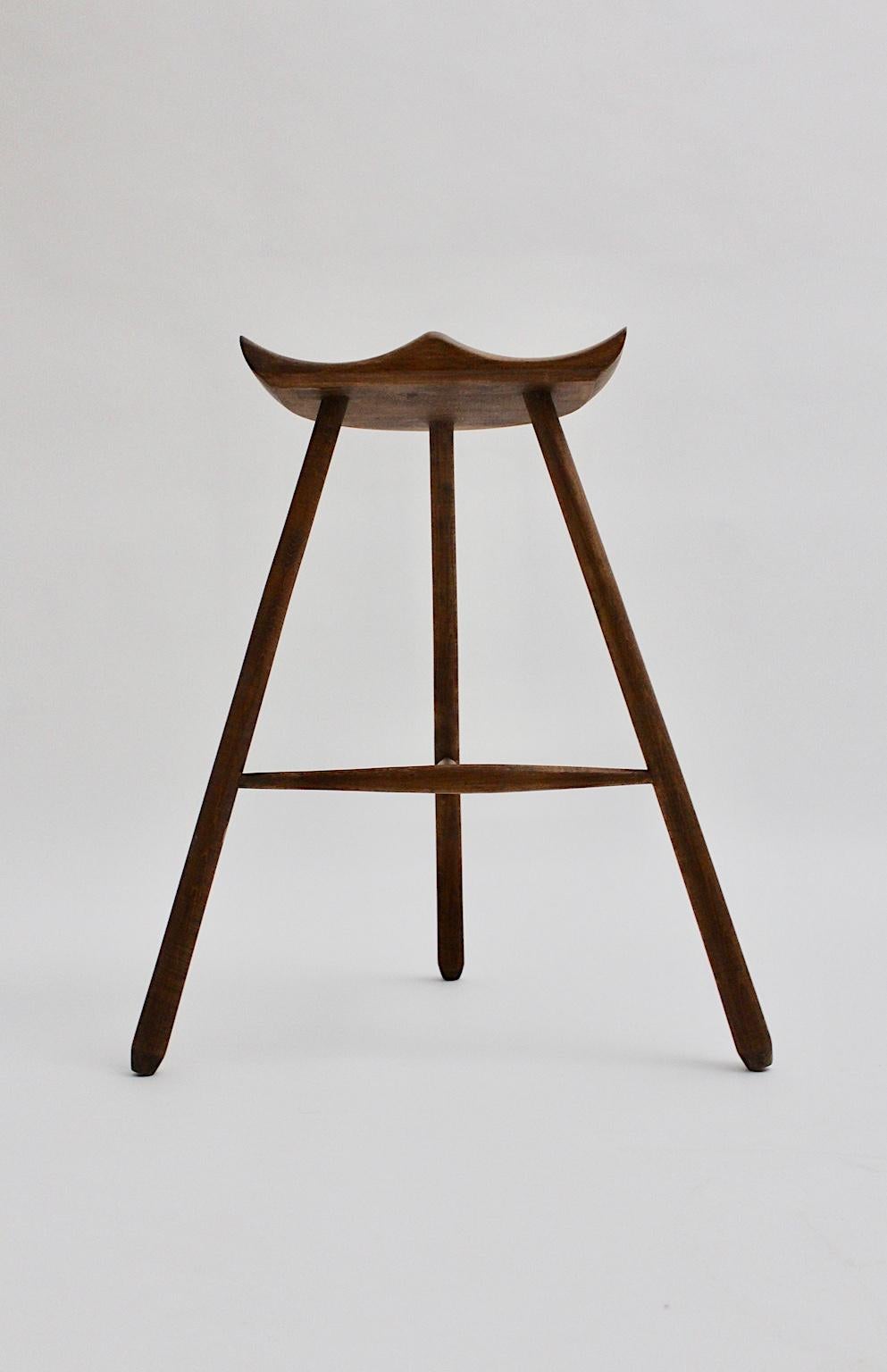 vintage teak stool