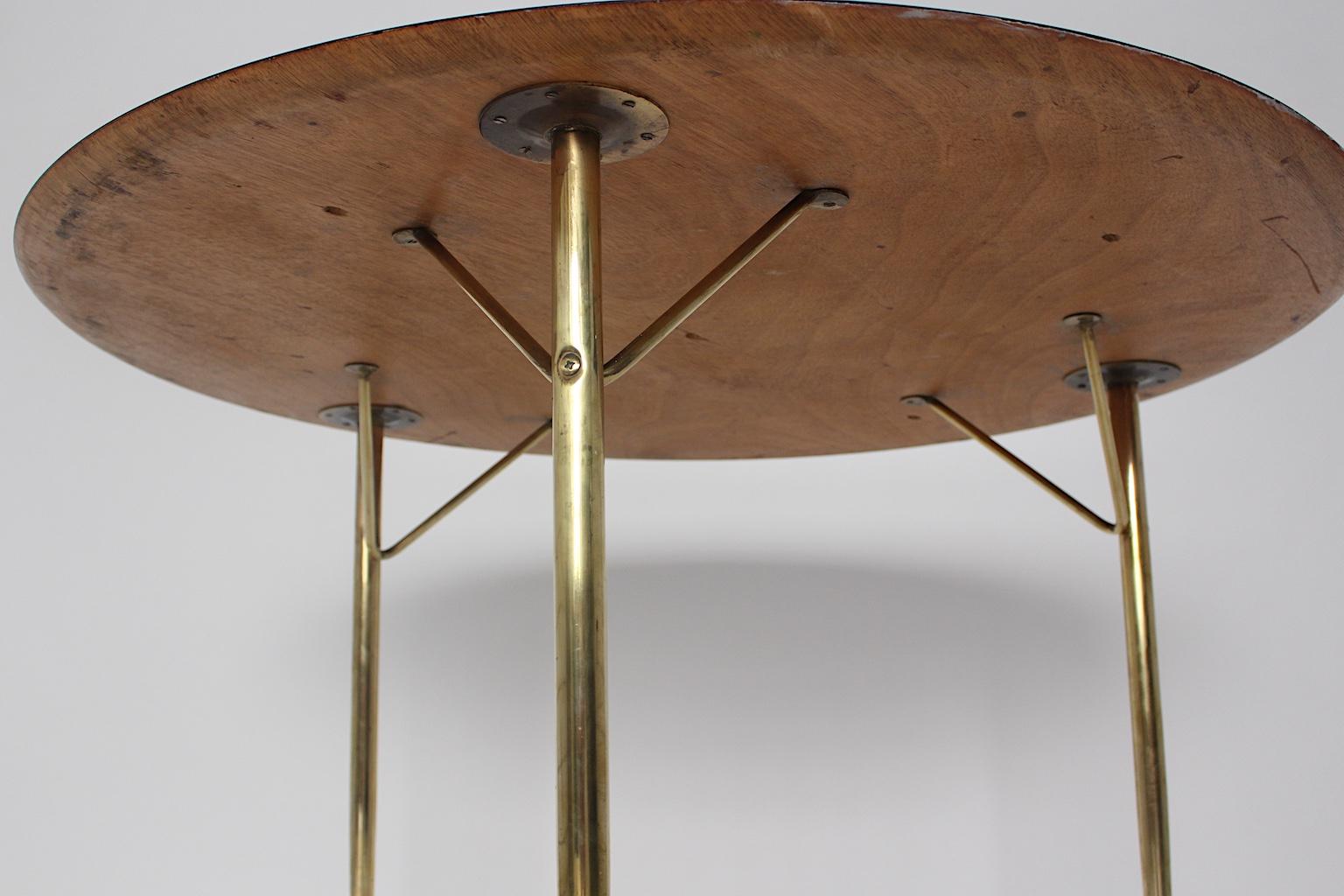 Laiton Table de salle à manger vintage The Moderns Arne Jacobsen pour Fritz Hansen 1950s en vente