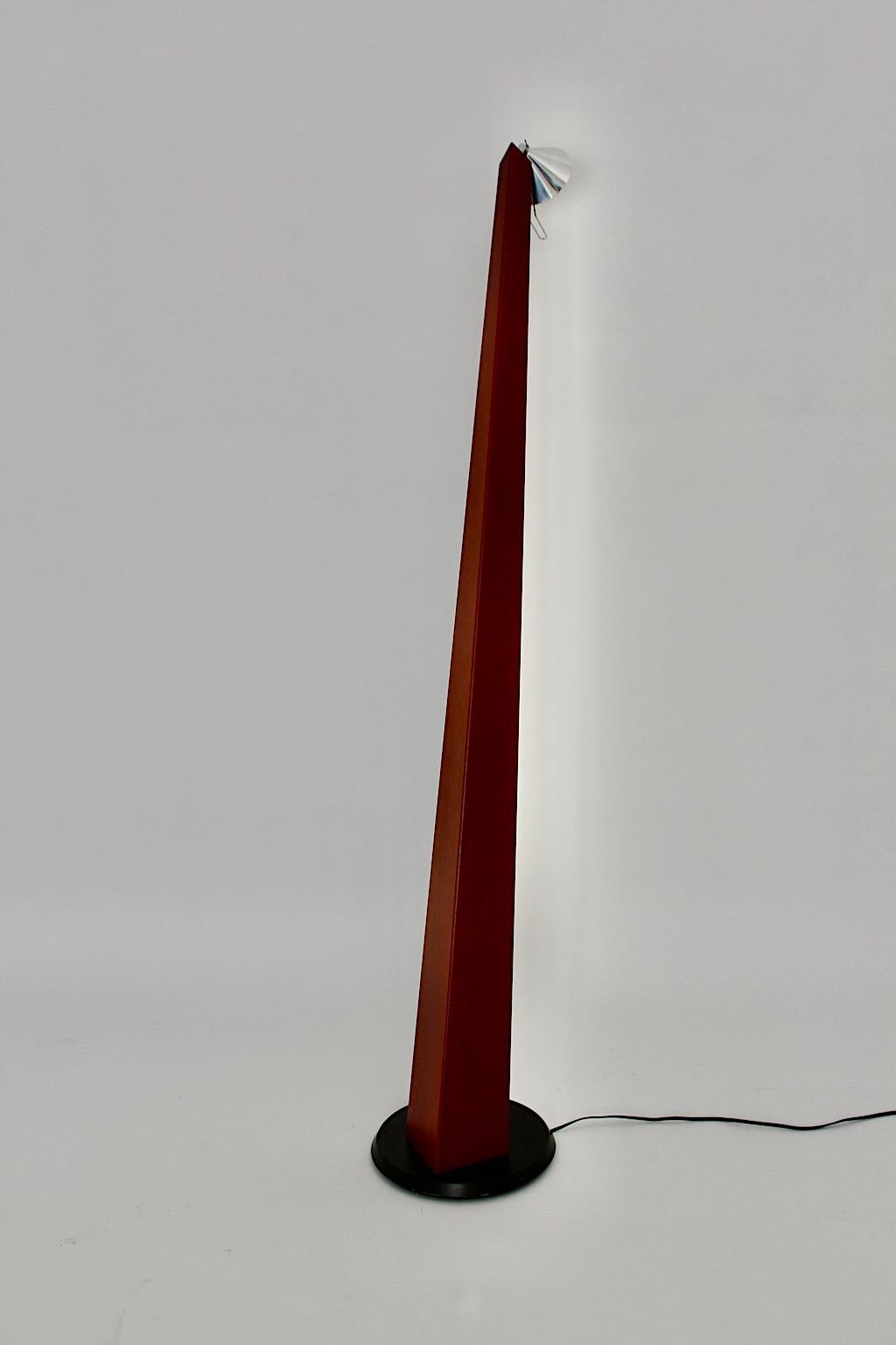 Lampadaire scandinave moderne vintage en plastique chromé, années 1980 en vente 8