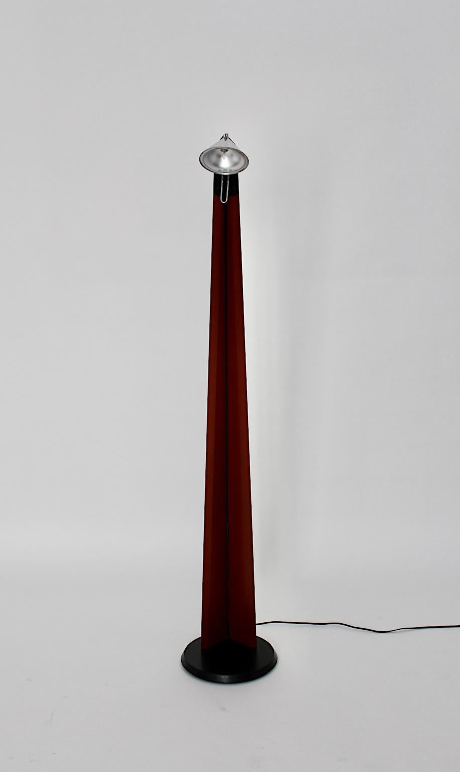 Scandinavian Modern Vintage Floor Lamp Plastic Chrome, 1980s For Sale 10