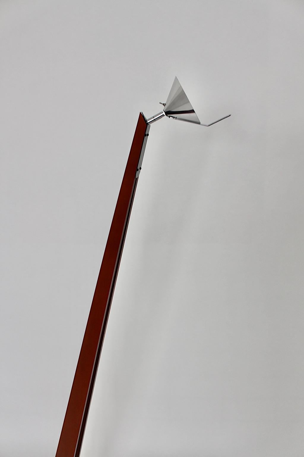 Scandinavian Modern Vintage Floor Lamp Plastic Chrome, 1980s For Sale 4